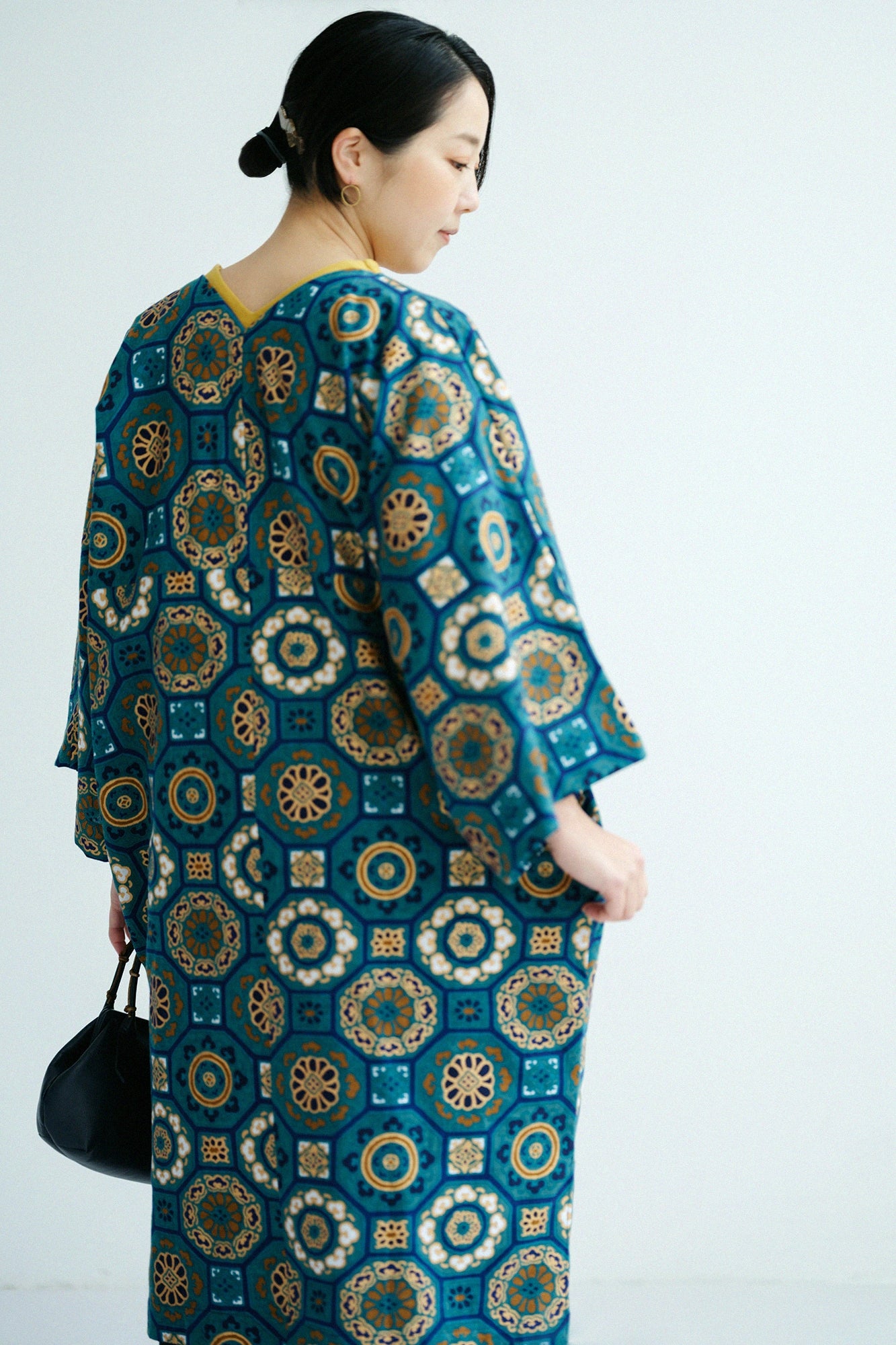 【Scheduled to ship around Mar 3】Isemomen Cotton Okatabira ／Gorgeous Green Jade Color