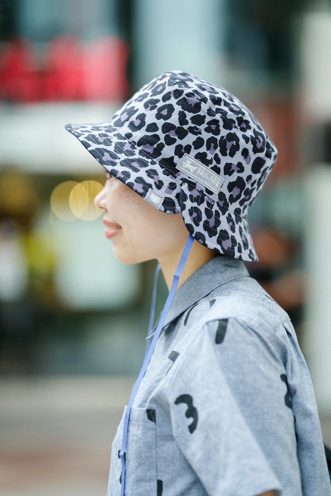 【6/30左右发送】高岛缩棉20/20 双面用BIKE HAT／depo leopard Midnight