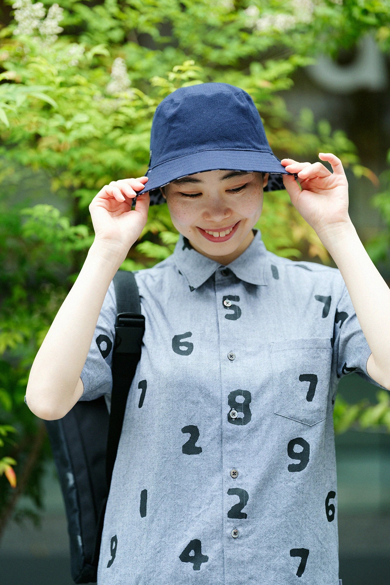 【6/30左右发送】高岛缩棉20/20 双面用BIKE HAT／depo leopard Midnight