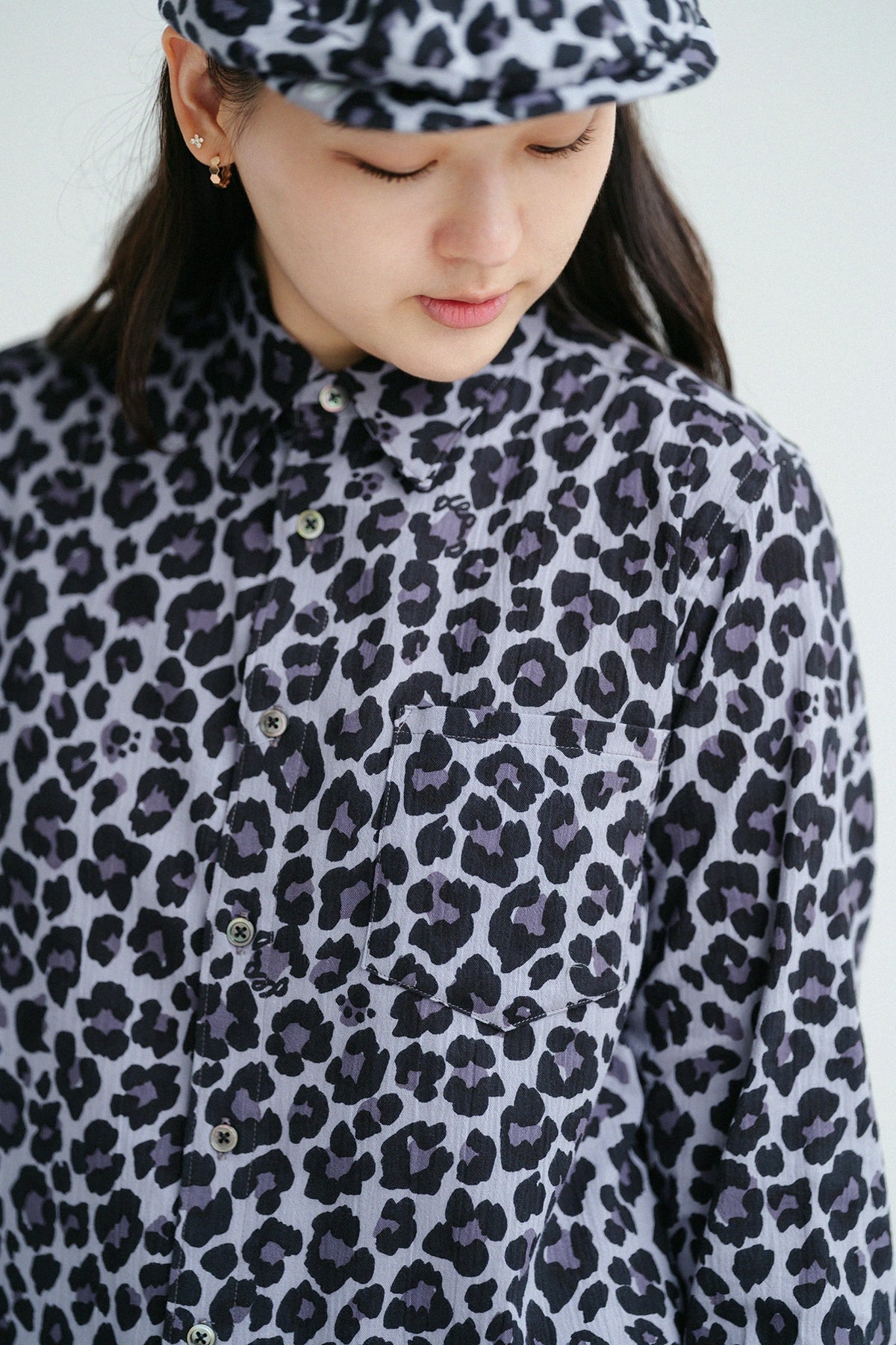 【9월29일경발송예정】타카시마치지미 20/20 셔츠/depo leopard Midnight 