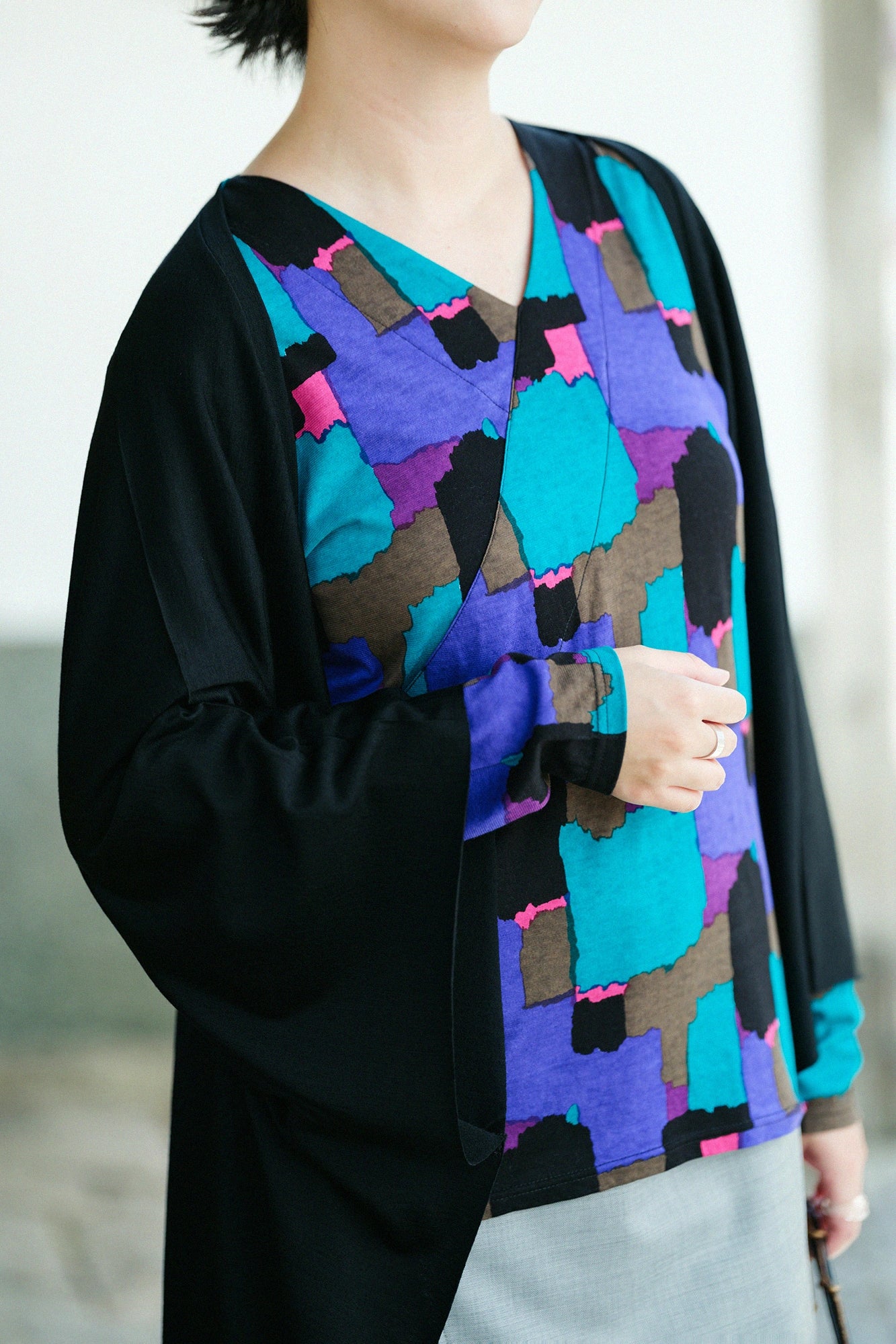 【Ships Ard 9/22】Washable Plain Stitch Wool Squirrel-like Cardigan／Black2