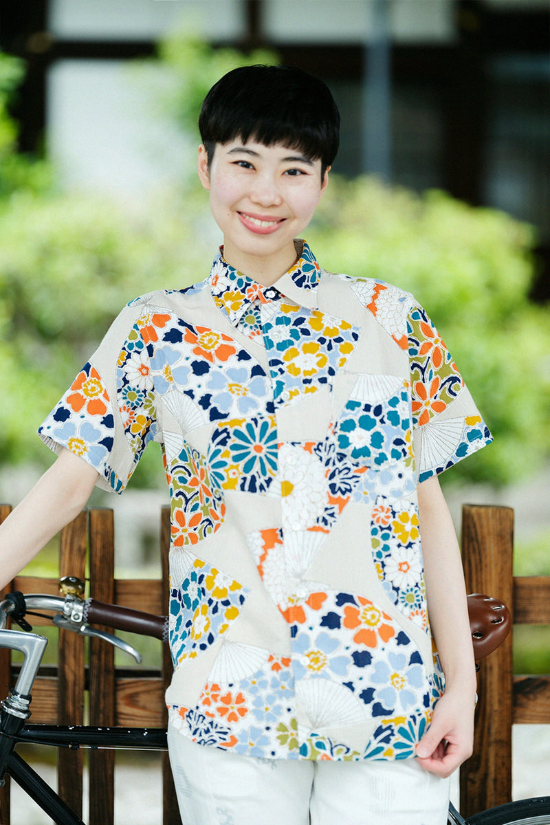 予約】高島縮 半袖シャツ