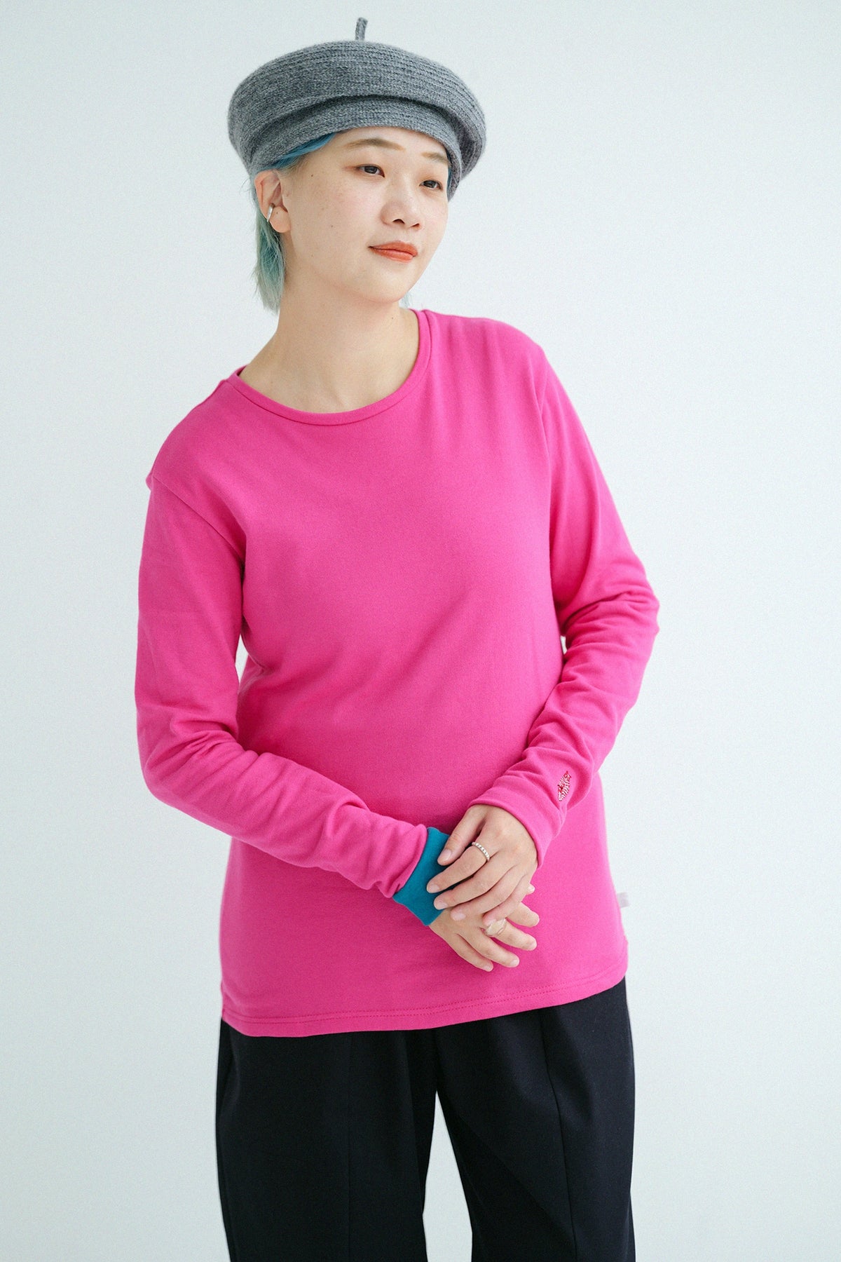 '身長：'162cm,'着用サイズ：'S,'※洗濯後寸法のものを着用'