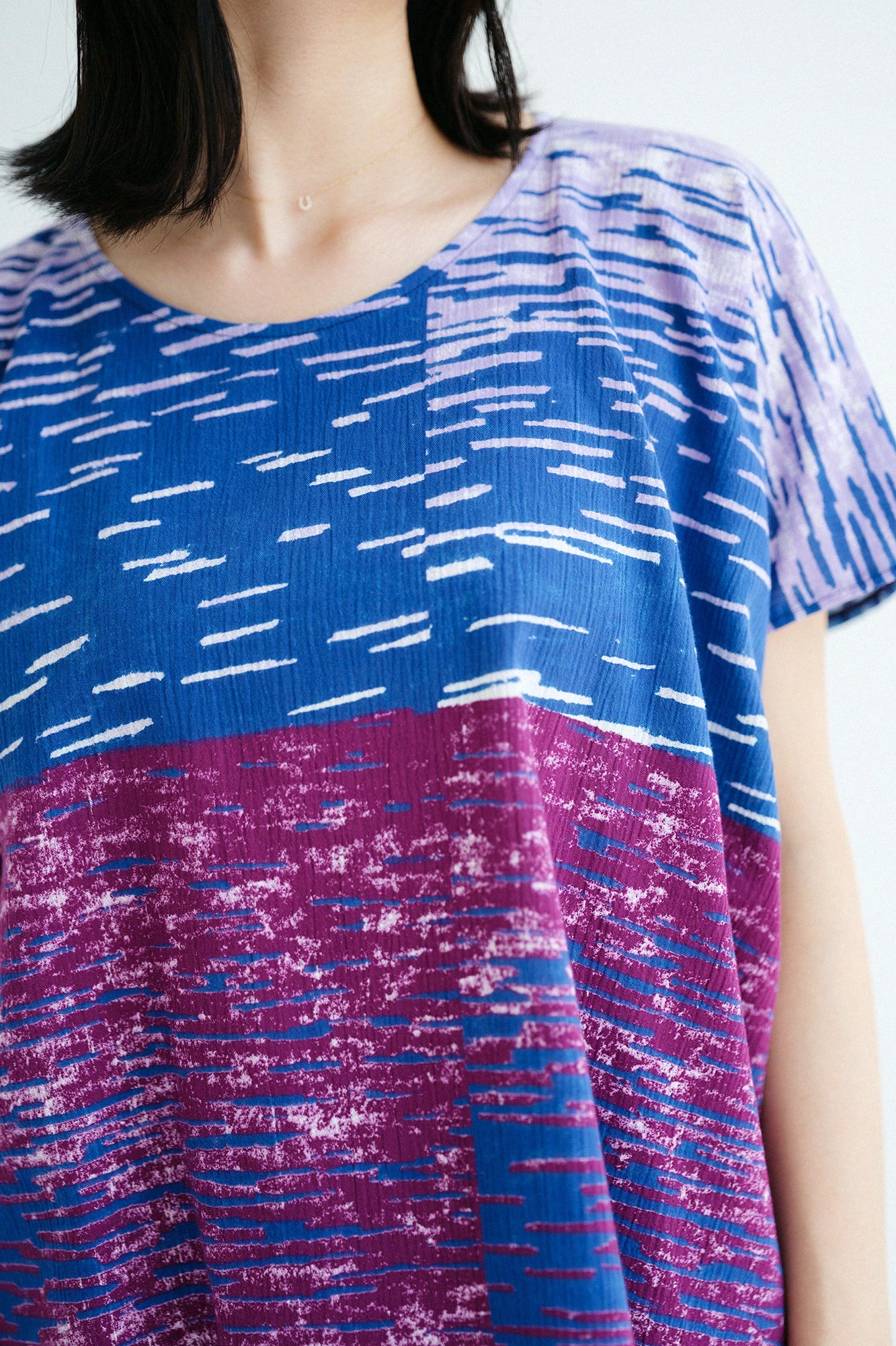【Ships ard. 6/23】Chizimi Cotton 20/20 Square Top / Water Surface