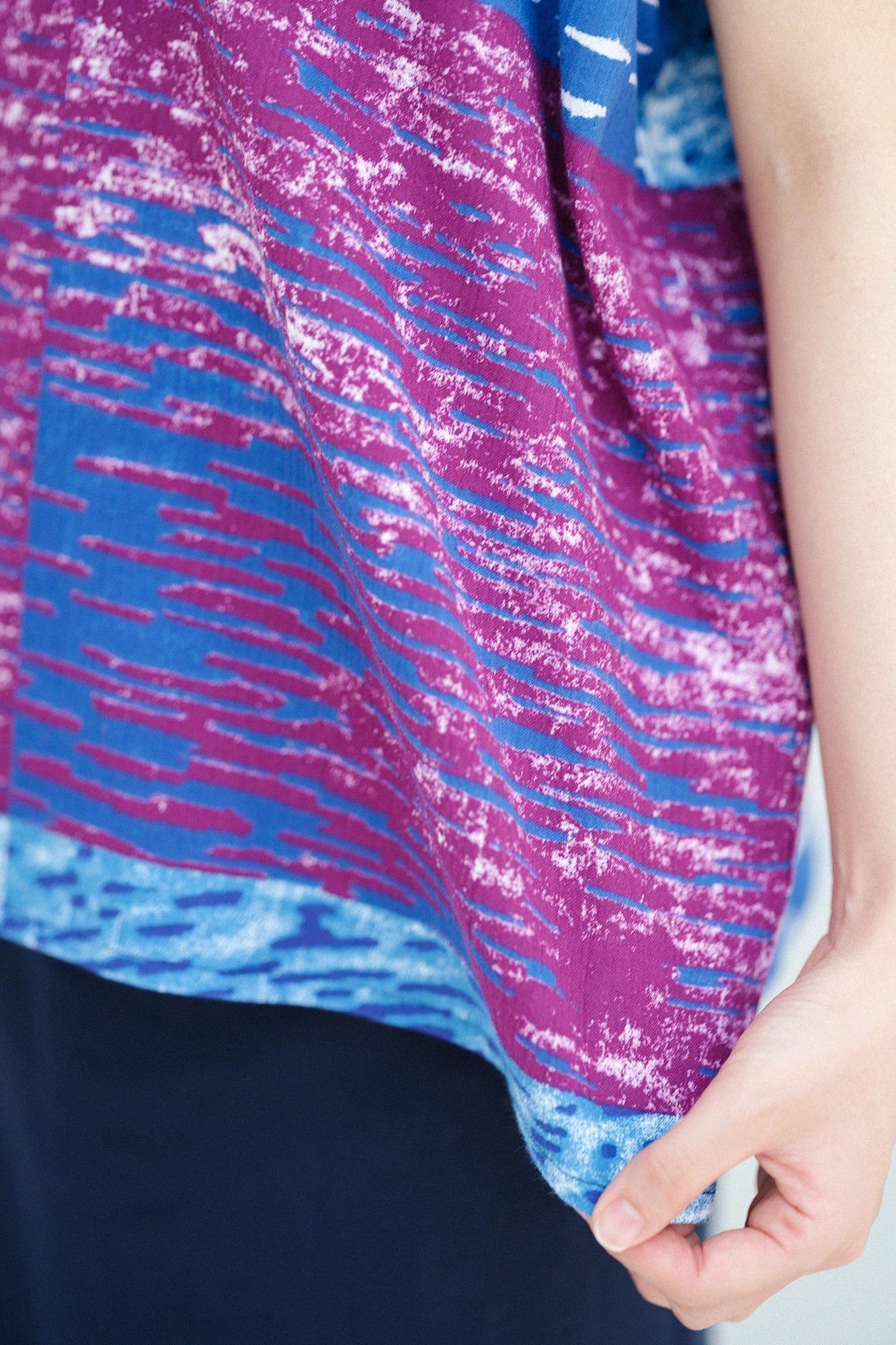 【Ships ard. 6/23】Chizimi Cotton 20/20 Square Top / Water Surface