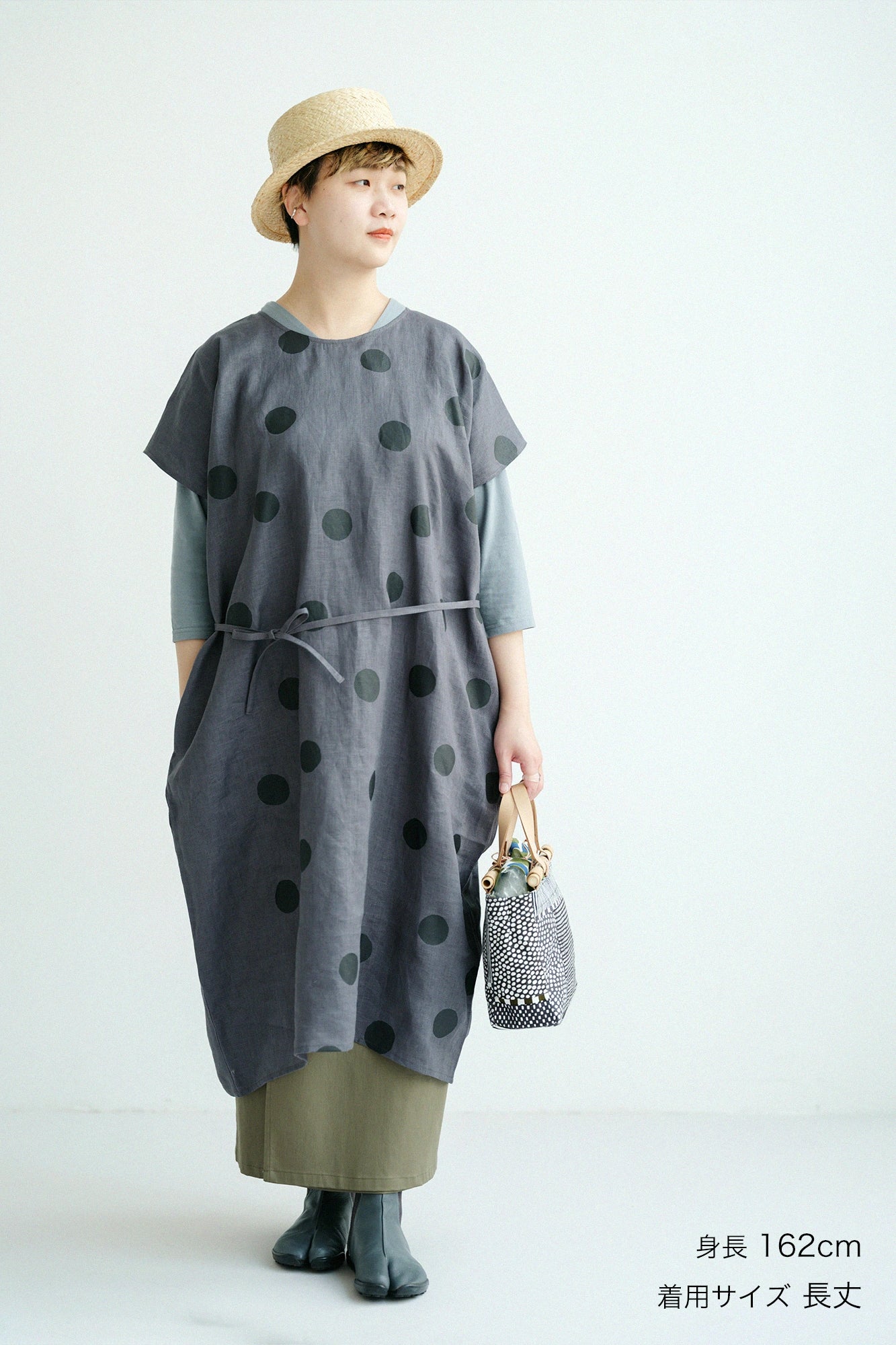 【3월 3일경 발송 예정】마 직사각형 원피스／스이교쿠마아라（마아라）와 여백 소탄색（케시즈미이로） 