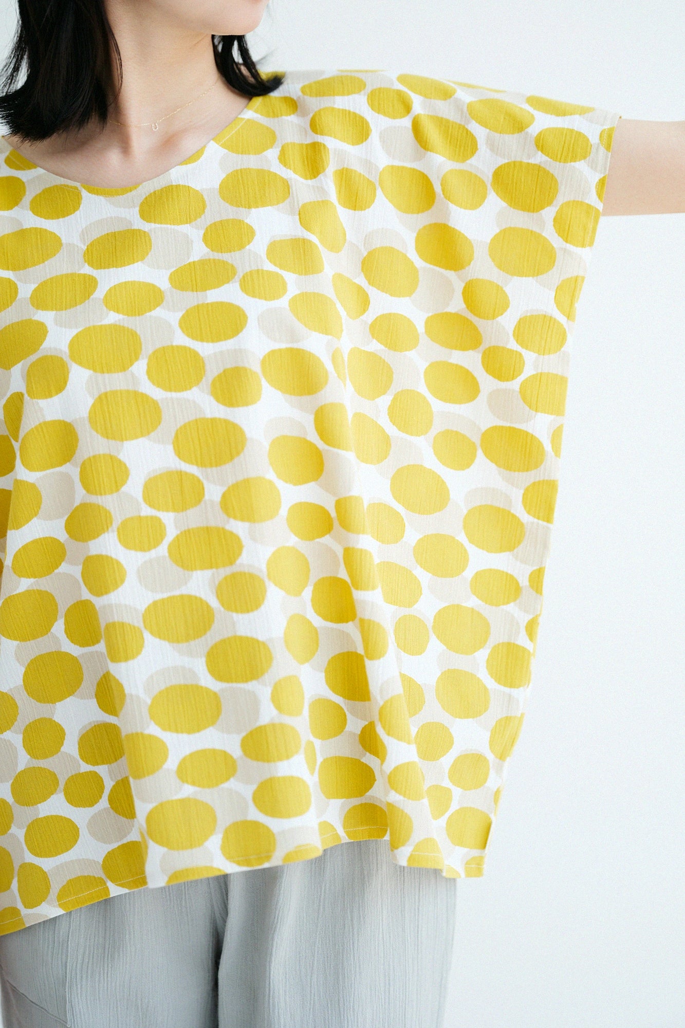【Ships ard. 6/23】Chizimi Cotton 20/20 Square Top / Bubbles
