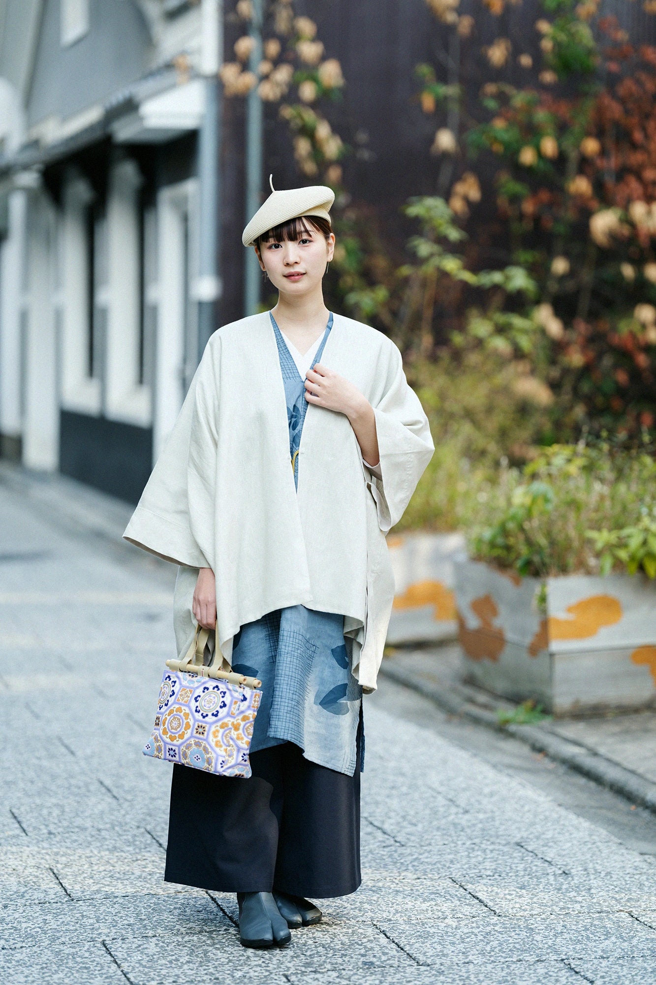 【Scheduled to ship around Mar 3】Linen Rectangular Dress Split Joint／Random Thoughts Greyish Blue