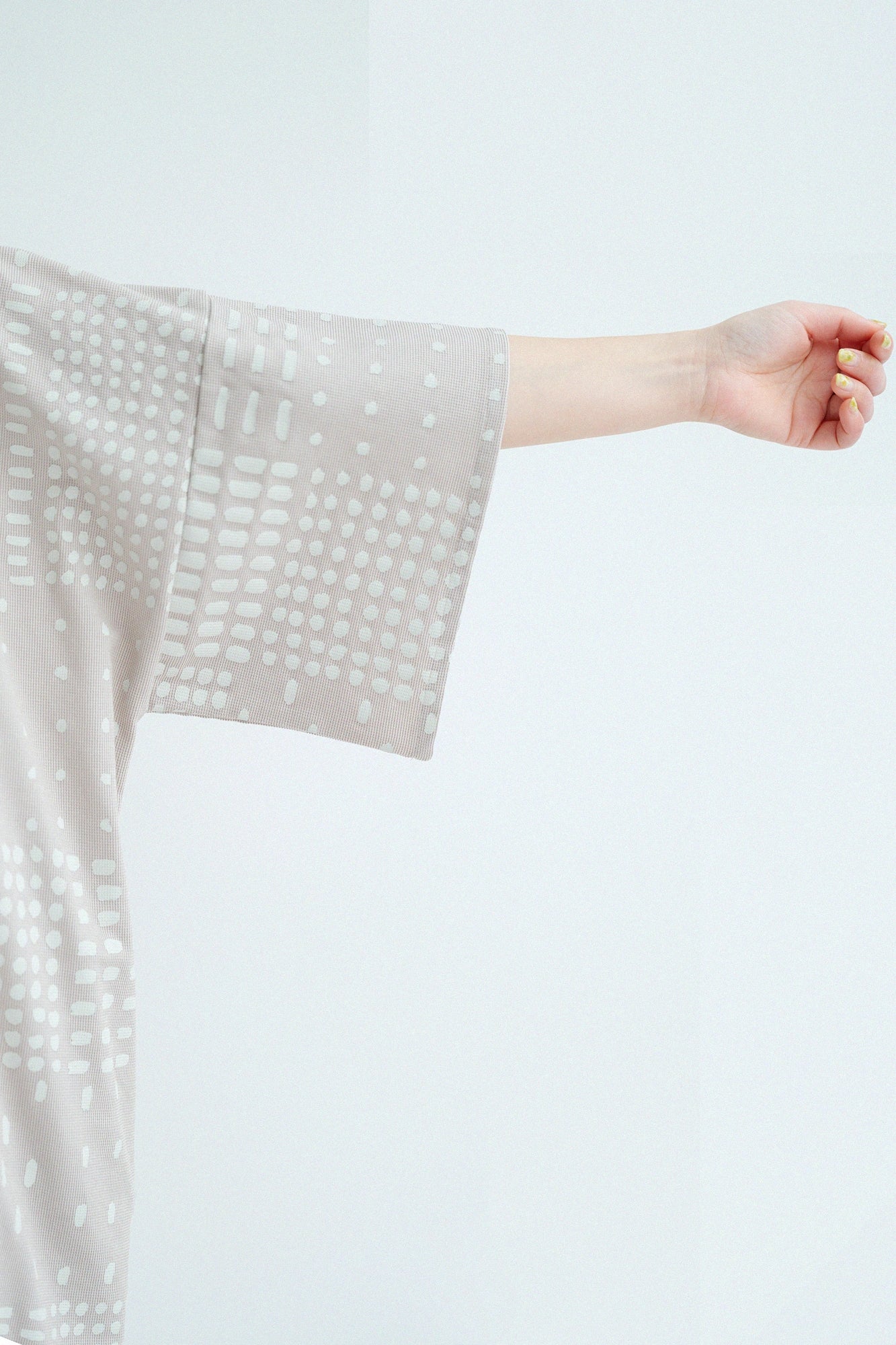 CORCORAN×VERTICAL® Knit Wide Sleeve Boat Neck One Piece／Paving Stone and Blank Heather Ivory