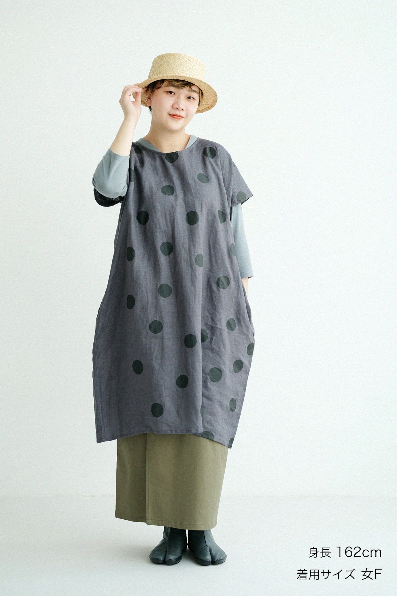 【3월 3일경 발송 예정】마 직사각형 원피스／스이교쿠마아라（마아라）와 여백 소탄색（케시즈미이로） 