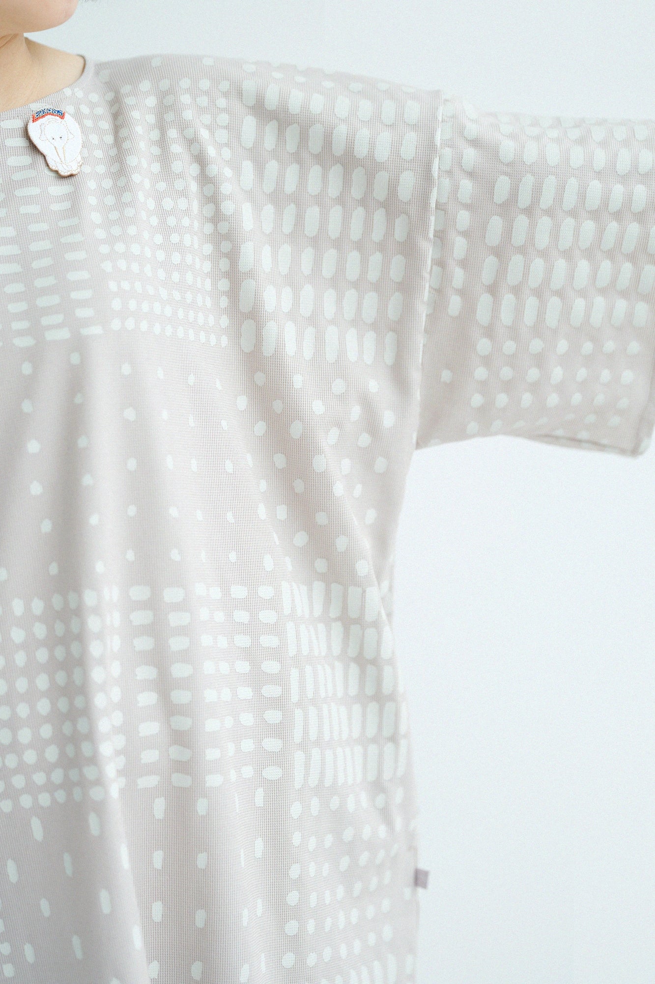 Corcoran x Vertical (R) robe en tricot à manches unies et col bateau/Shikiishi Heather Ivory