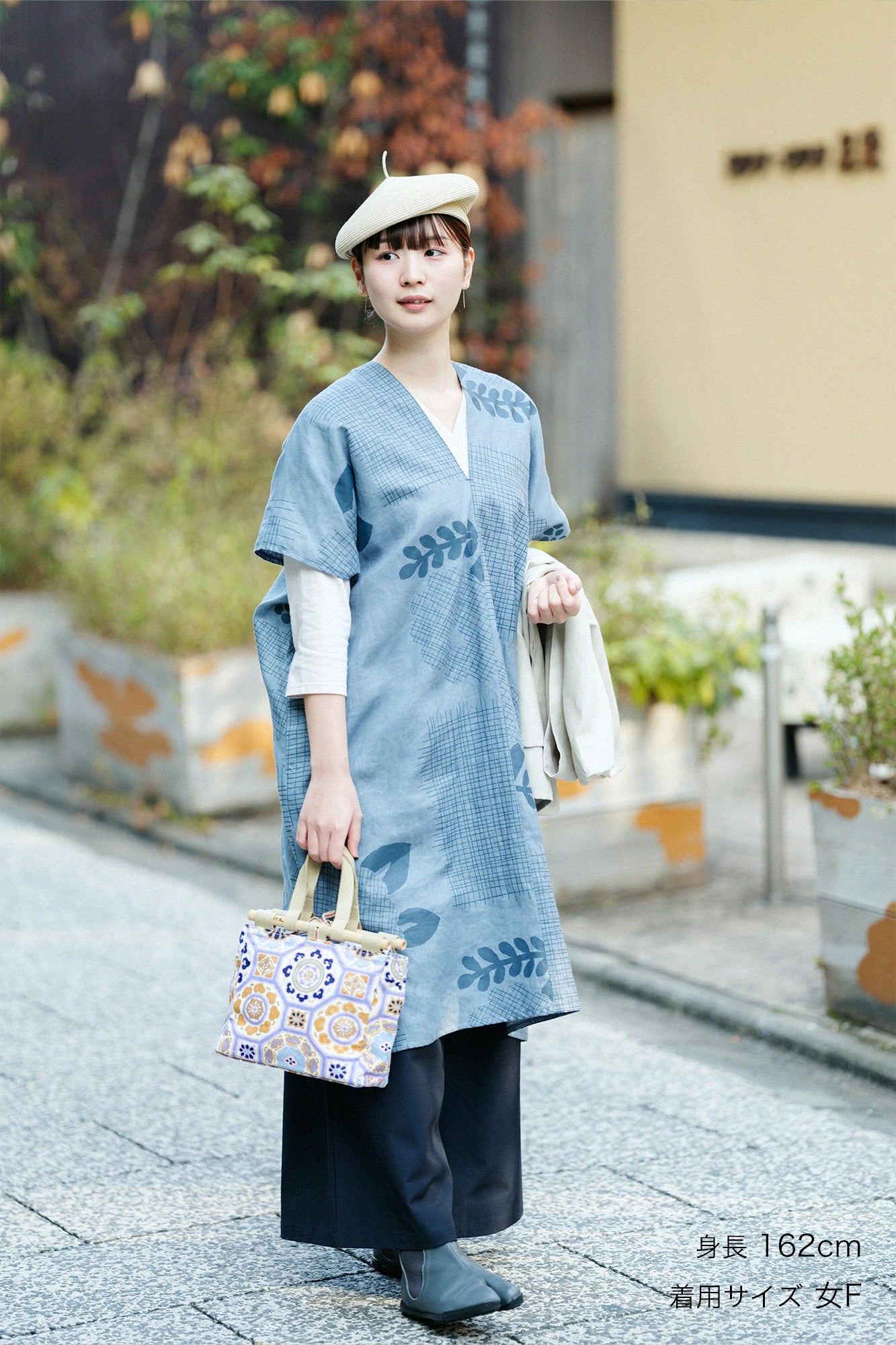 【Scheduled to ship around Mar 3】Linen Rectangular Dress Split Joint／Random Thoughts Greyish Blue