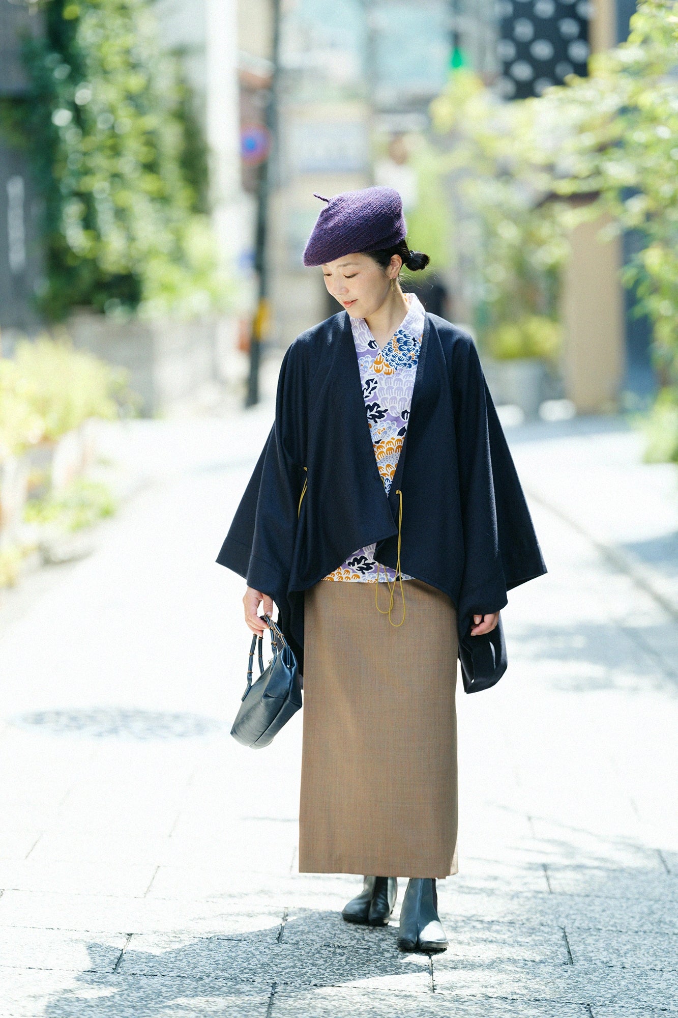 【Versand voraussichtlich um den 22. September】Mohea Imitationsperlen / schwarzes und violettes Rattan 