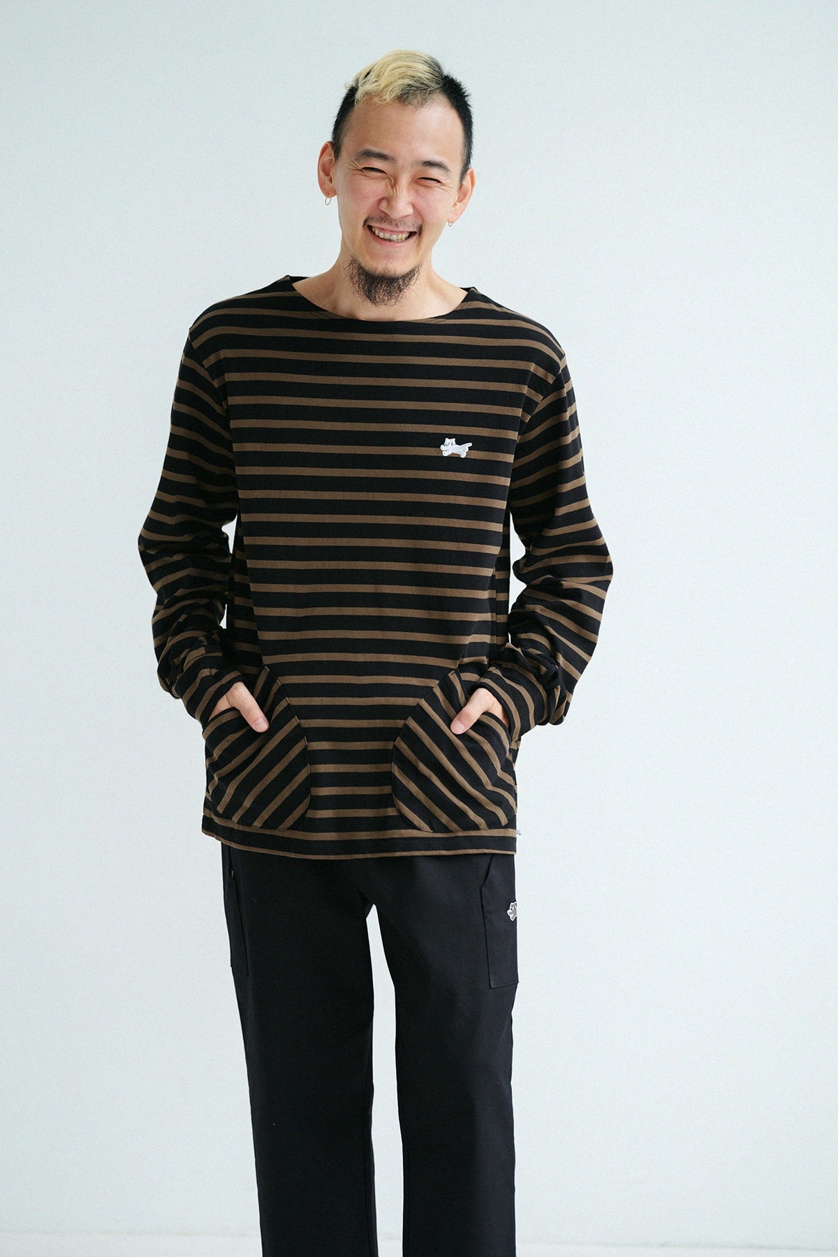 '身長：'171cm,'着用サイズ：'L,'※洗濯後寸法のものを着用'