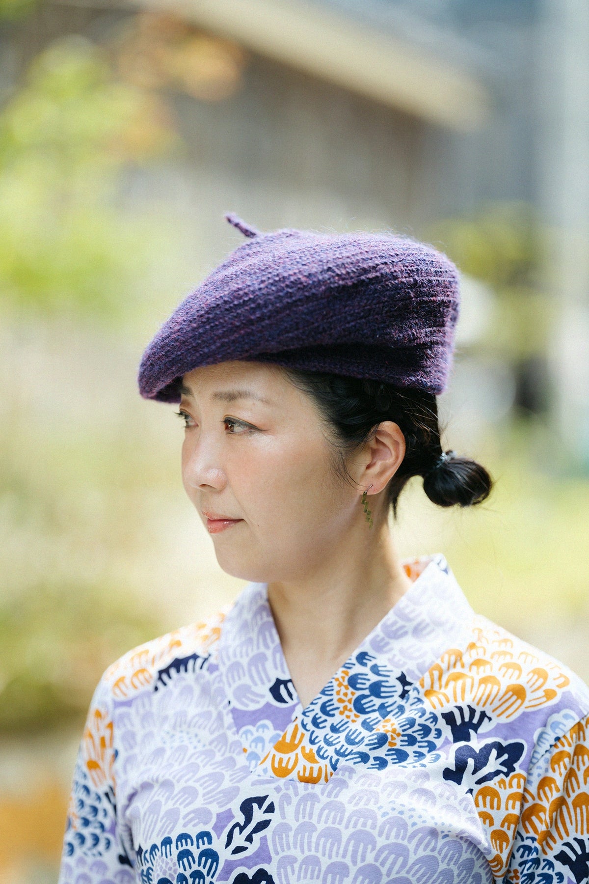 【Versand voraussichtlich um den 22. September】Mohea Imitationsperlen / schwarzes und violettes Rattan 