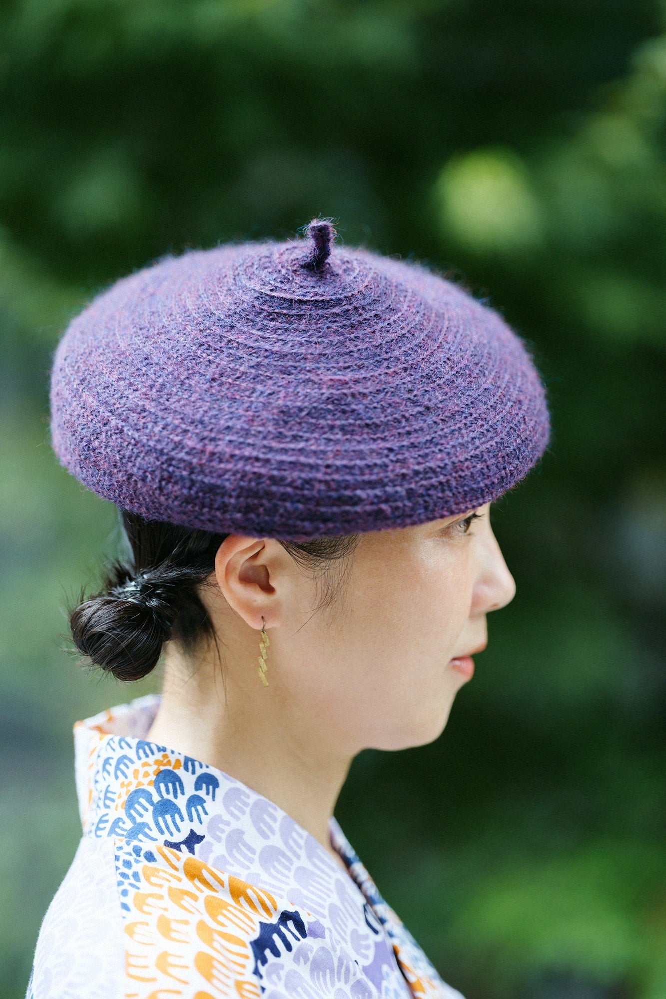 【Versand voraussichtlich um den 22. September】Mohea Imitationsperlen / schwarzes und violettes Rattan 