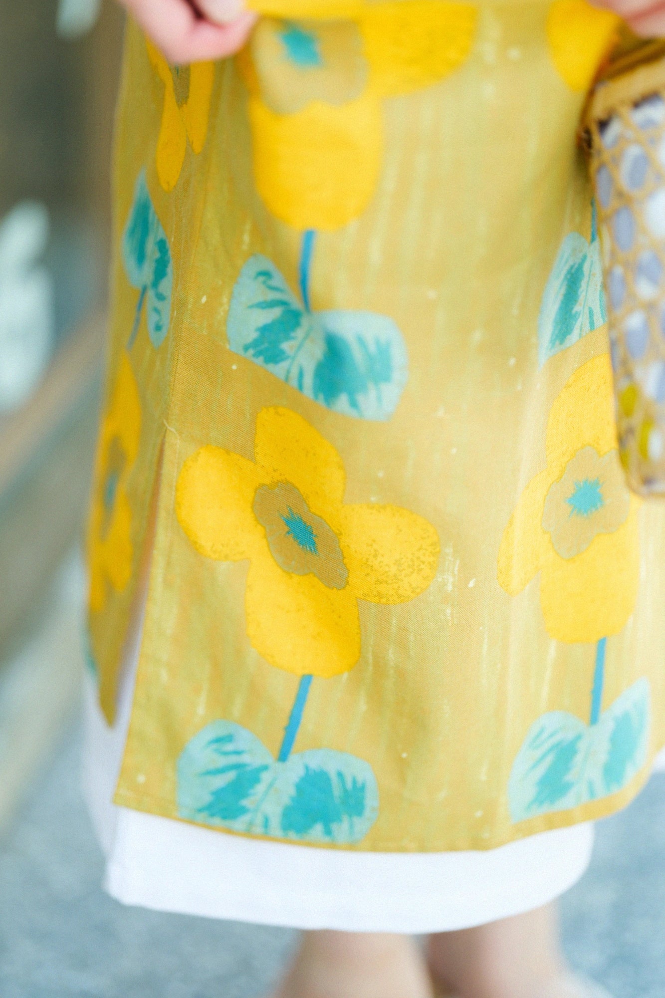 【Ships ard. 6/23】Isemomen Bun Rectangular Dress Split Joint / Flowers Bloom
