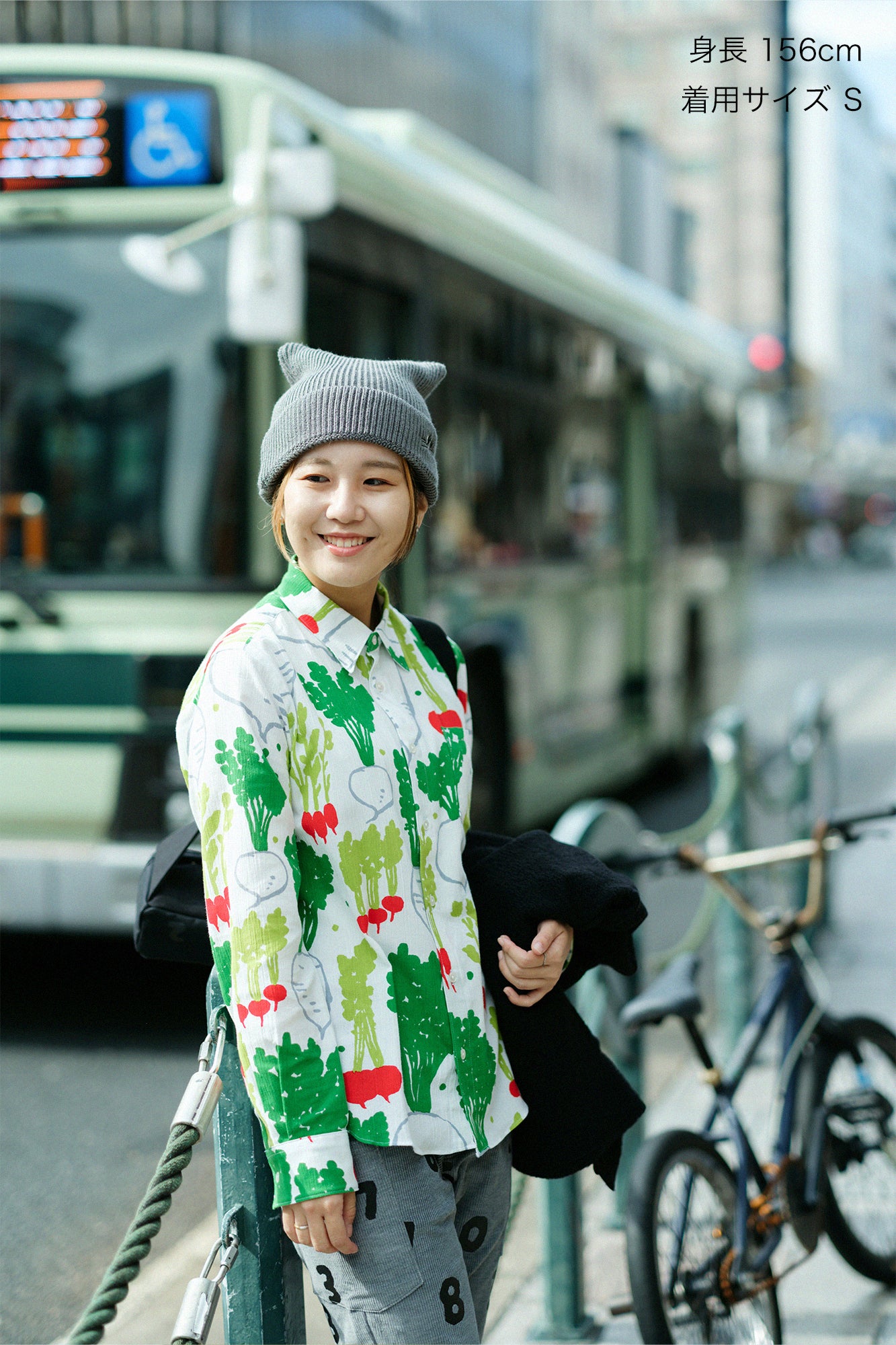 高島縮 20/20 シャツ／大根かぶら