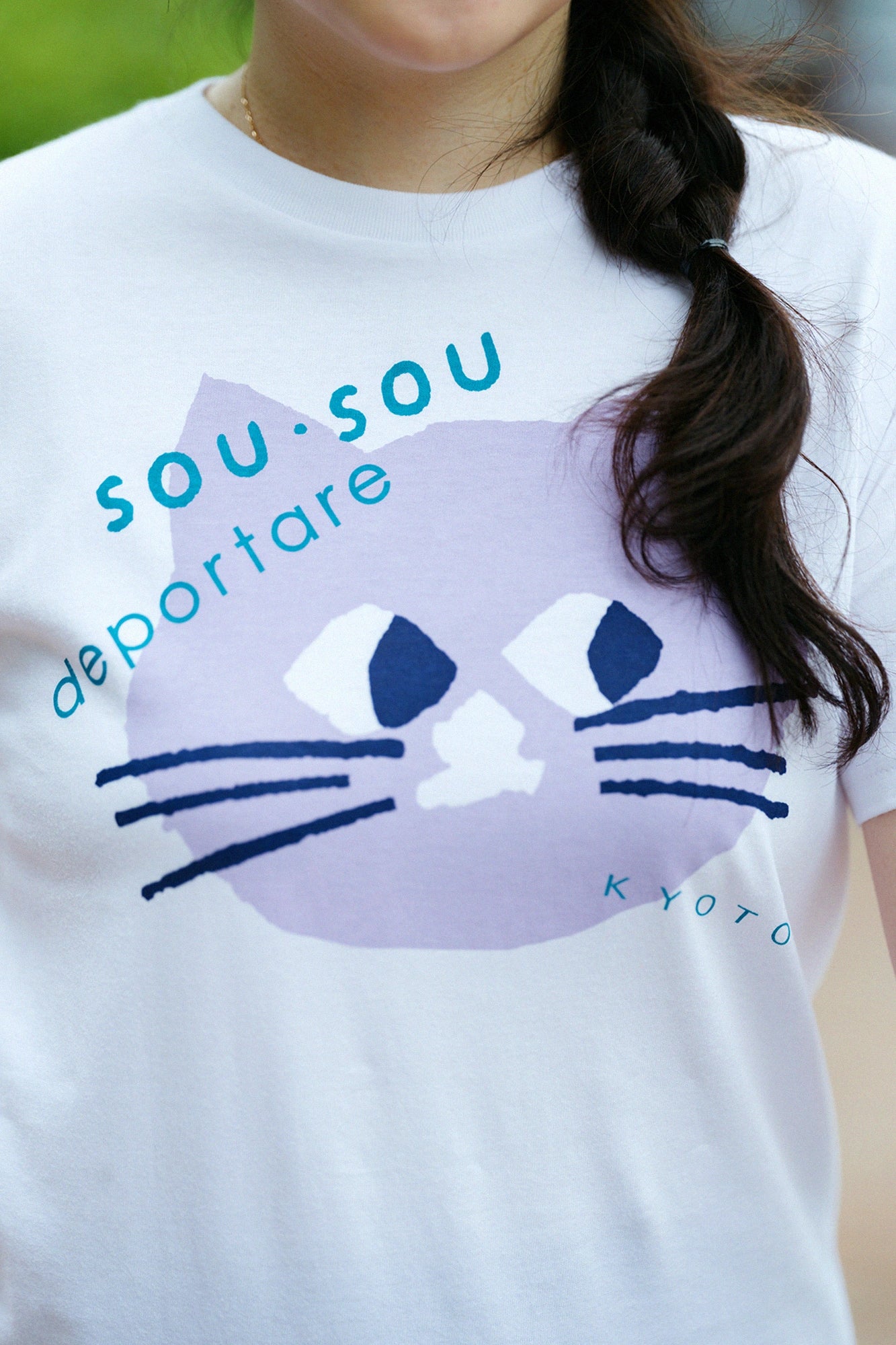 【6月30日頃発送予定】depoニャン 半袖Tシャツ[5.0]／ホワイト