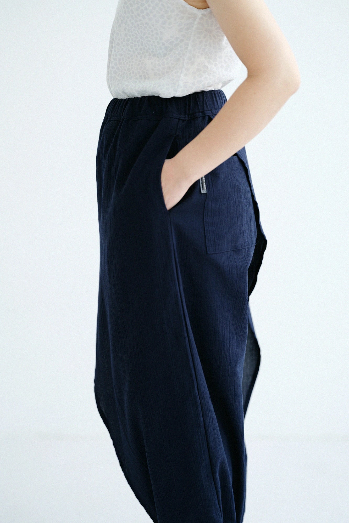 【4月21日頃発送予定】高島縮 20/20 手柄寛衣下（たかみかんいした）／留紺（とめこん）2