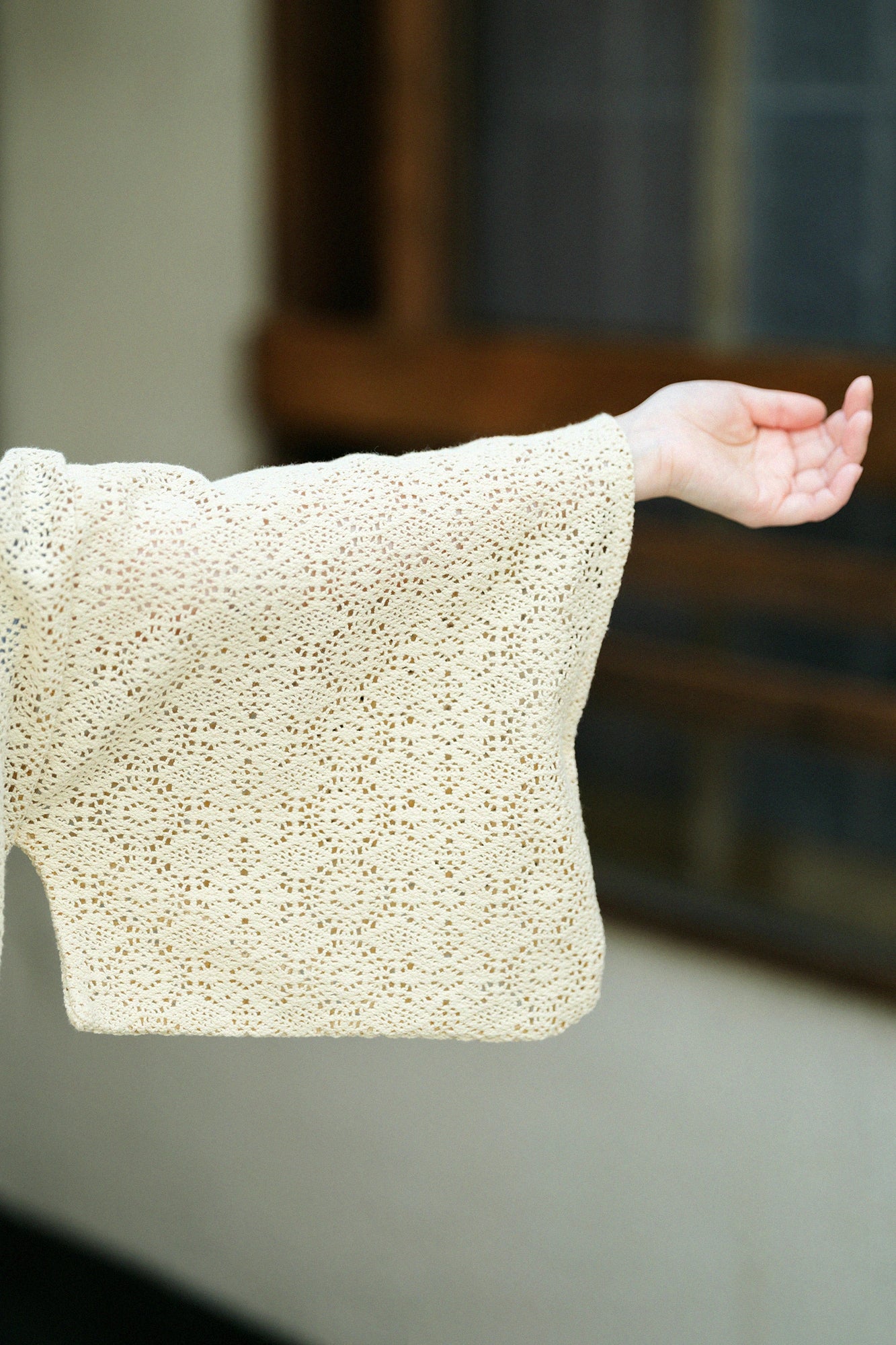 【Ships ard. 6/23】Hollow Out Embroidery Hatsuki Cardigan / Creamy White