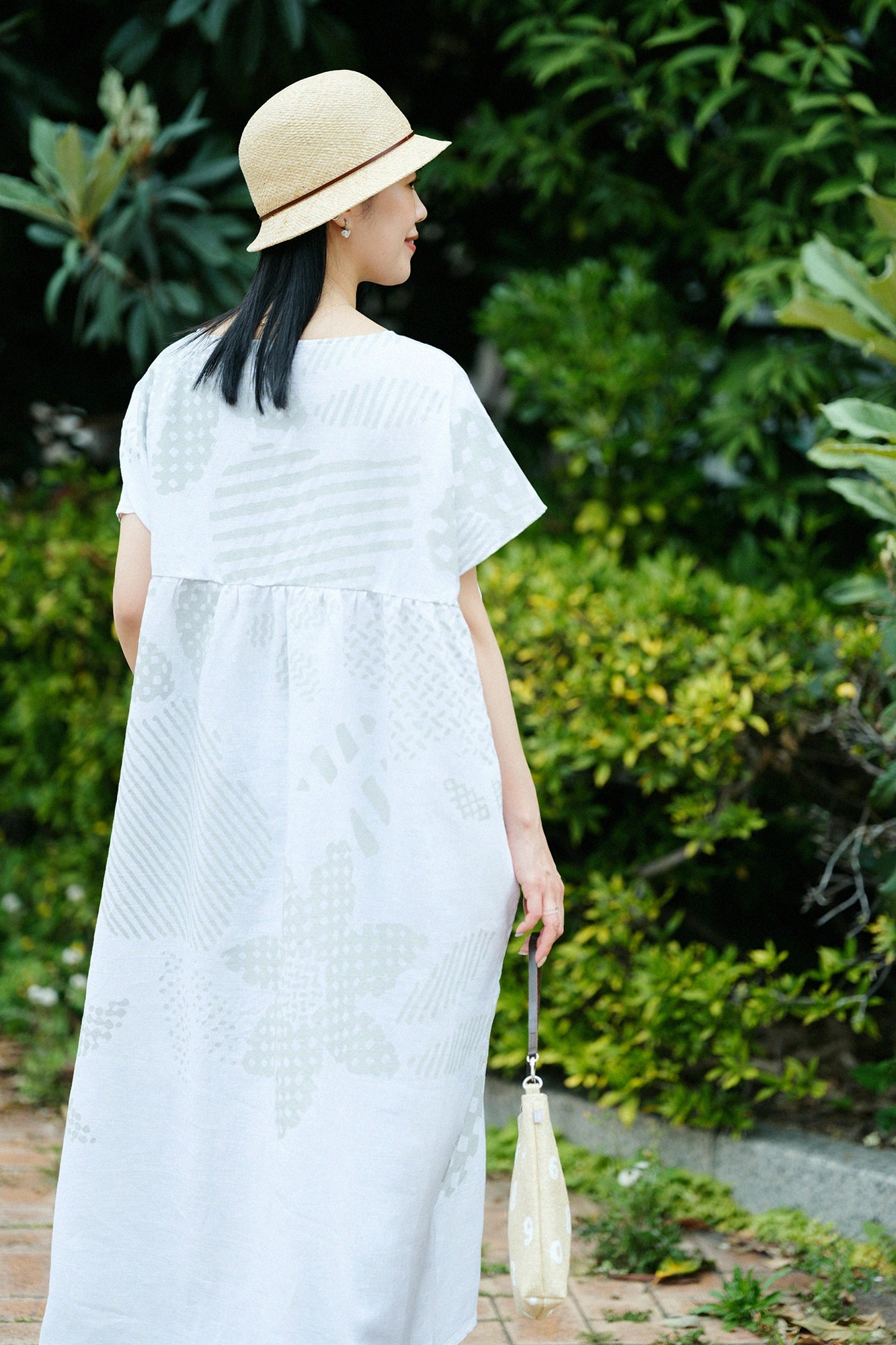 Linen Wrinkle One-piece／Merrily White