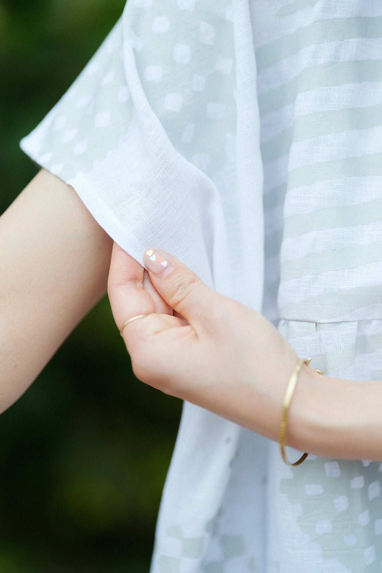 Linen Wrinkle One-piece／Merrily White