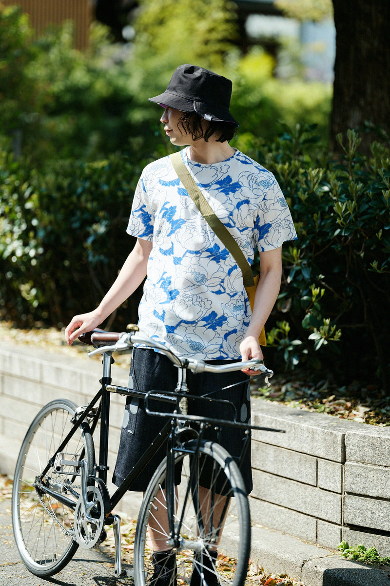 定価7,5万＊極美品 ブラミンク コットンチェック半袖シャツ 38 黄×緑系 高島縮 半袖Tシャツ