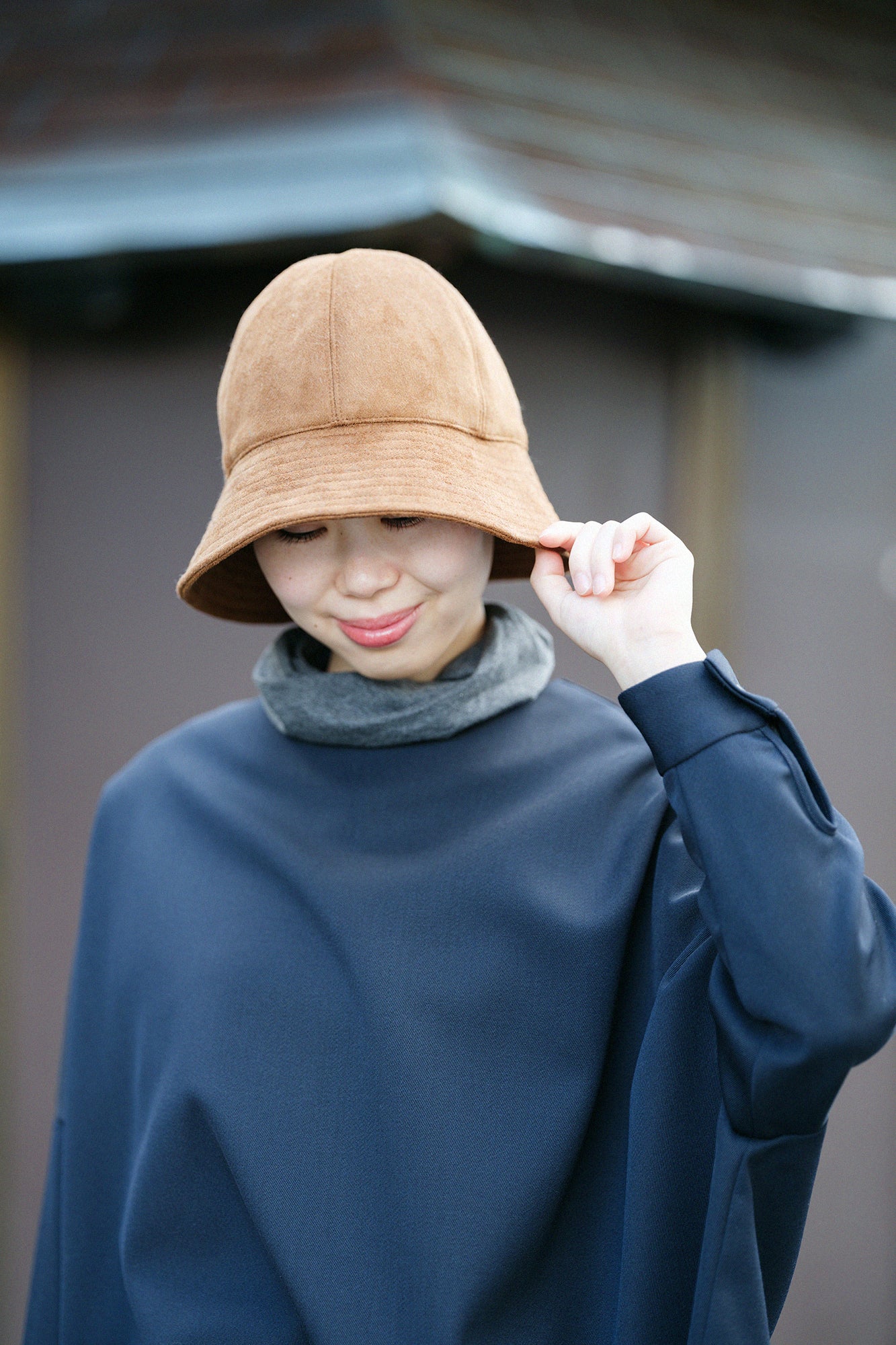 【預購】仿麂皮 Metro Hat／紅褐色×SO-SU-U十數 昆（※預計於12月9日左右發貨）