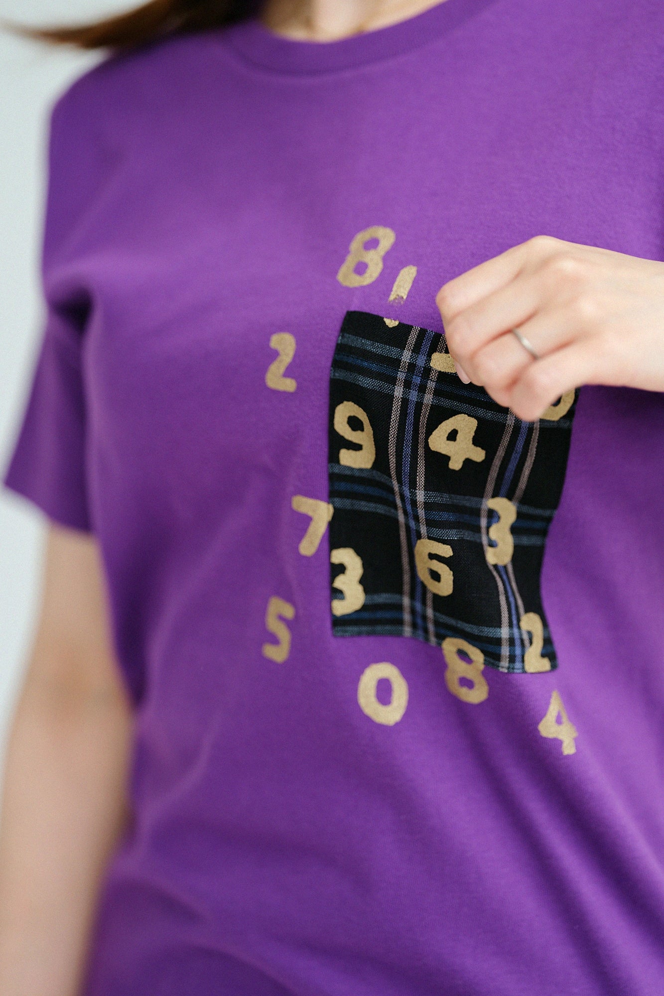 【Ships ard. 6/30】Short Sleeve Pocket T-shirt[5.0]／Purple×SO-SU-U Kon
