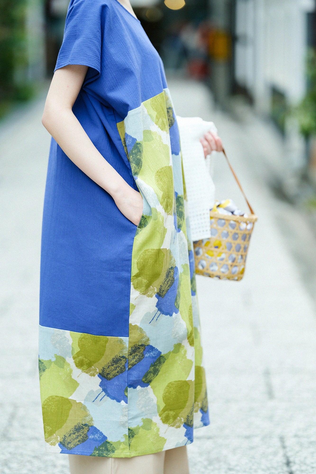 [Versand voraussichtlich um den 21. April] Takashima Chijimi 20/20 Rechteckiges Gewand, Kumi, Saummuster/Fukarindiro x Oboro Yoko