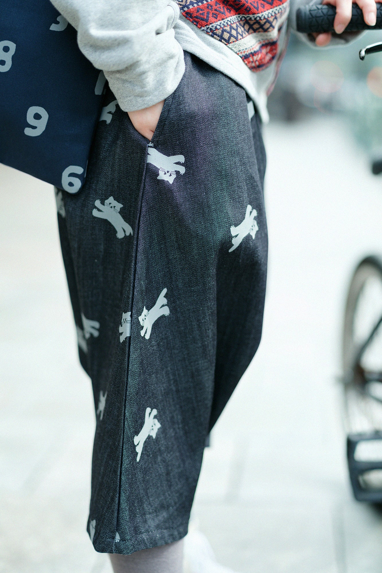 Stretch Denim Sarouel Pants／Cat Sprint Indigo 