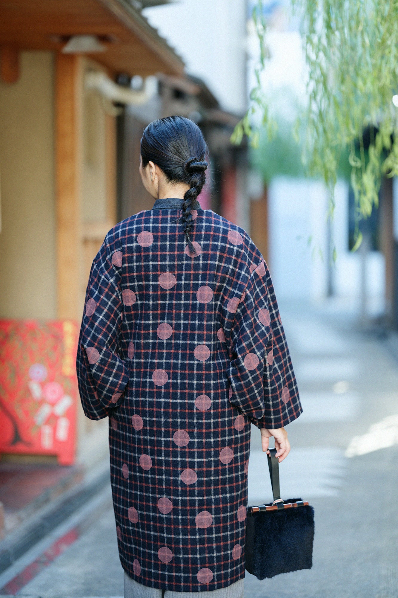 梳毛（そもう） 格子織（こうしおり） 薙刀羽織（なぎなたばおり