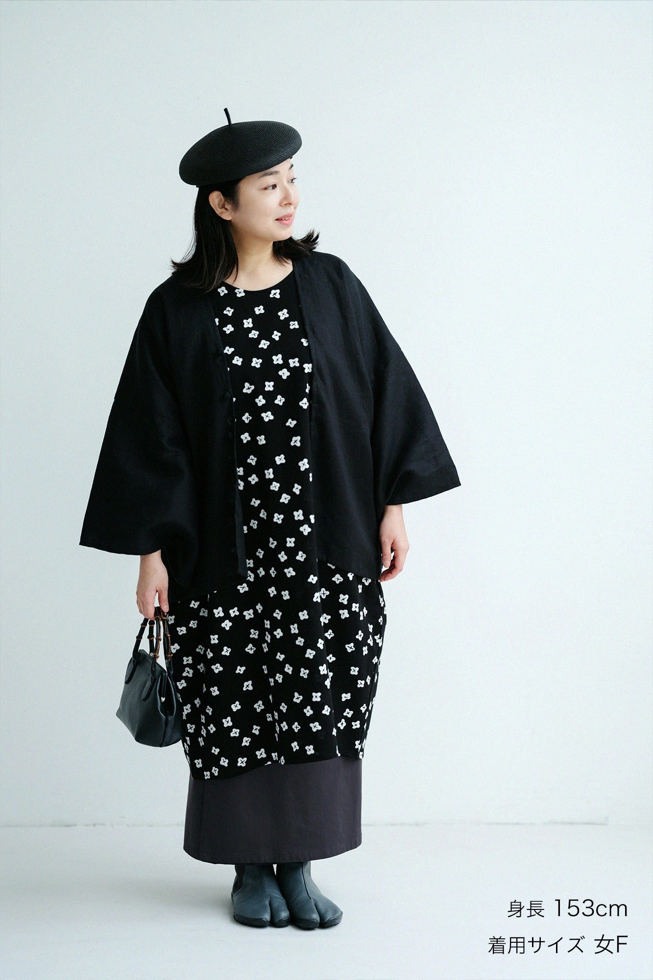 【3월 3일경 발송 예정】타카시마치지미 20/20 나기나타 직사각형 원피스／작은꽃 