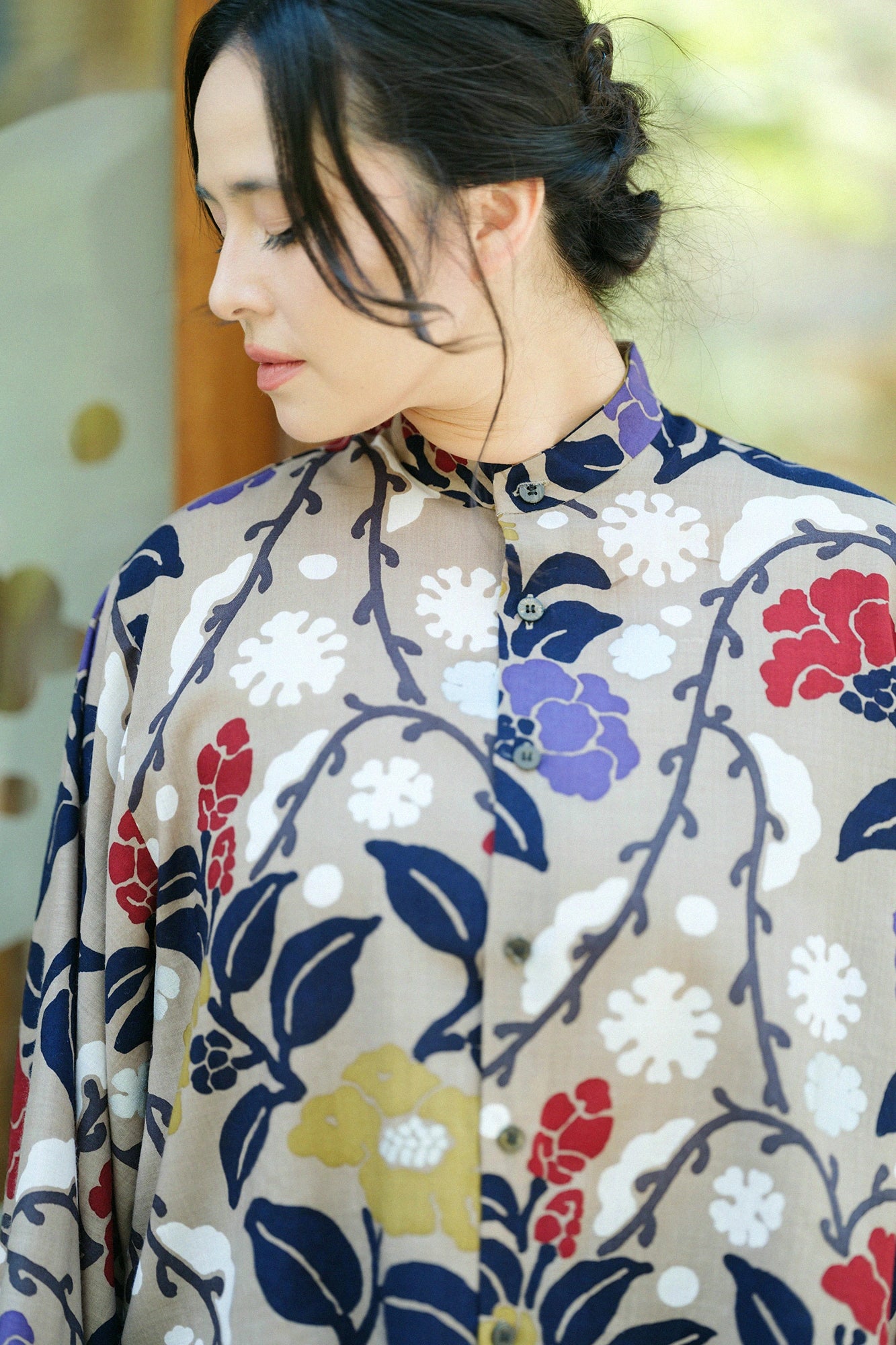 【9/22左右发货】毛斯纶和服袖衬衫／雪柳与椿