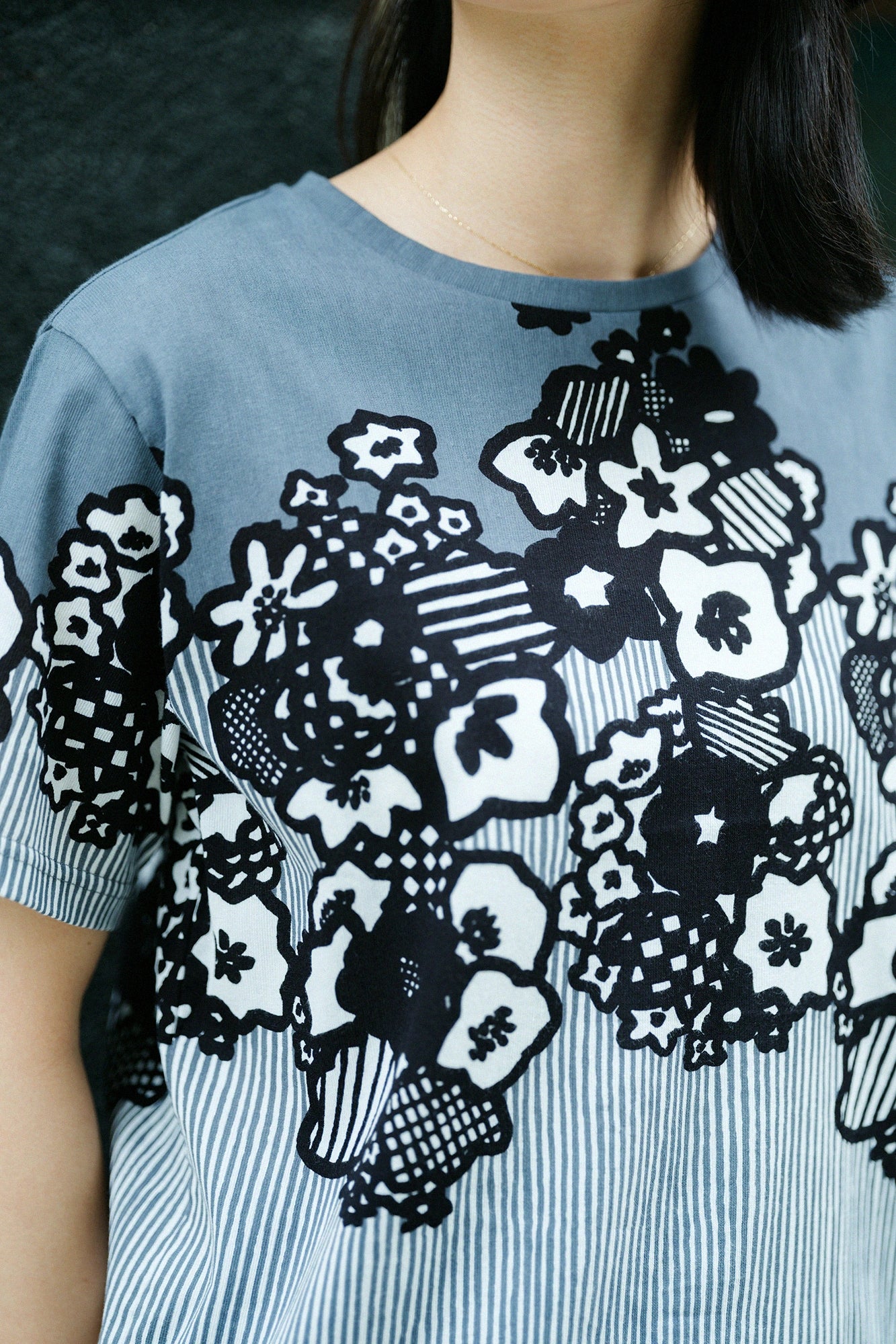 [Expédition prévue vers le 7 juillet] T-shirt à manches courtes Takashima Jiji 40/40/Hana Kusudama Yahan