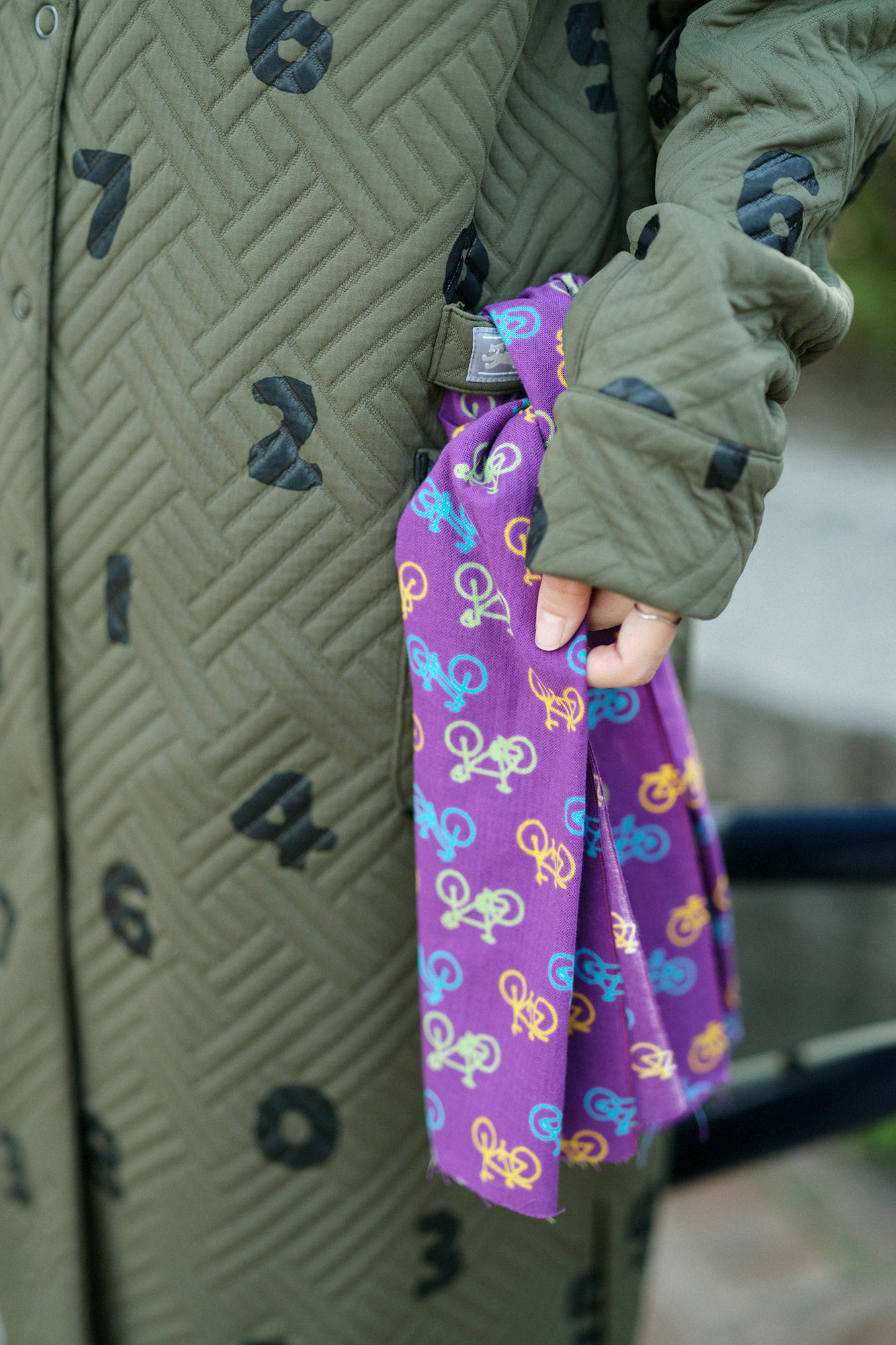 Quilting Jacquard SANPOOne-piece Dress／SO-SU-U Olive Green