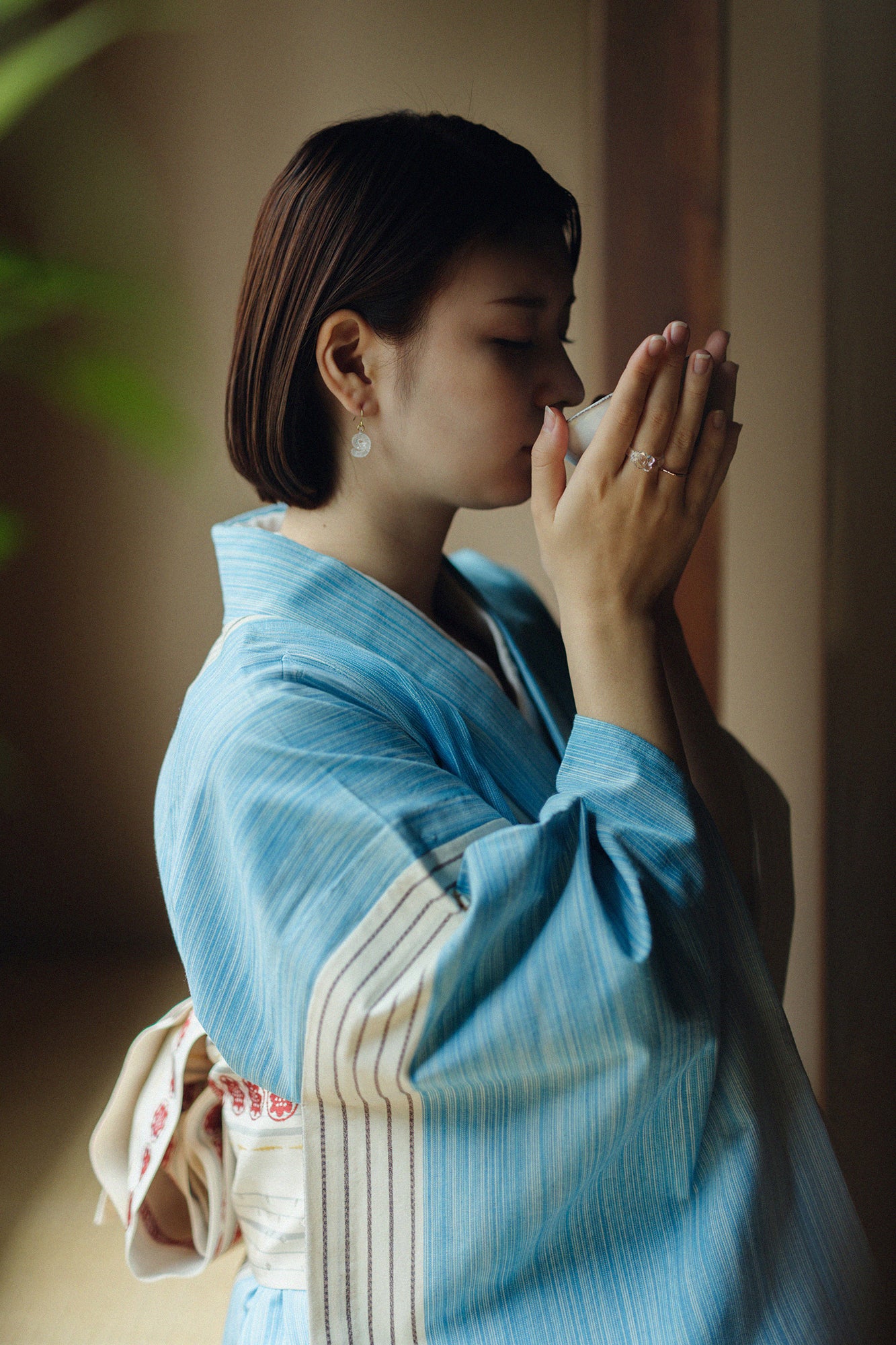 SOU・SOU×HARIO Lampwork Factory リング ／ほほえみ クリア