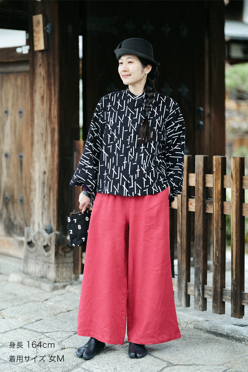 Chizimi Cotton Kimono Sleeve Blouse