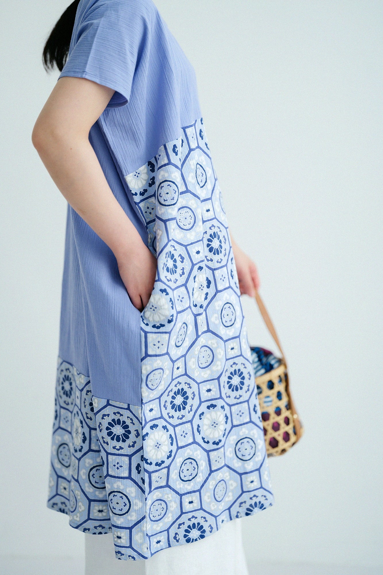 [Expédition prévue vers le 21 avril] Takashima Jiji 20/20 Vêtement rectangulaire (Kumi), motif ourlet (Susomonyo)/Beni-midori-iro (beni-midori-iro) x Brillant (karei)