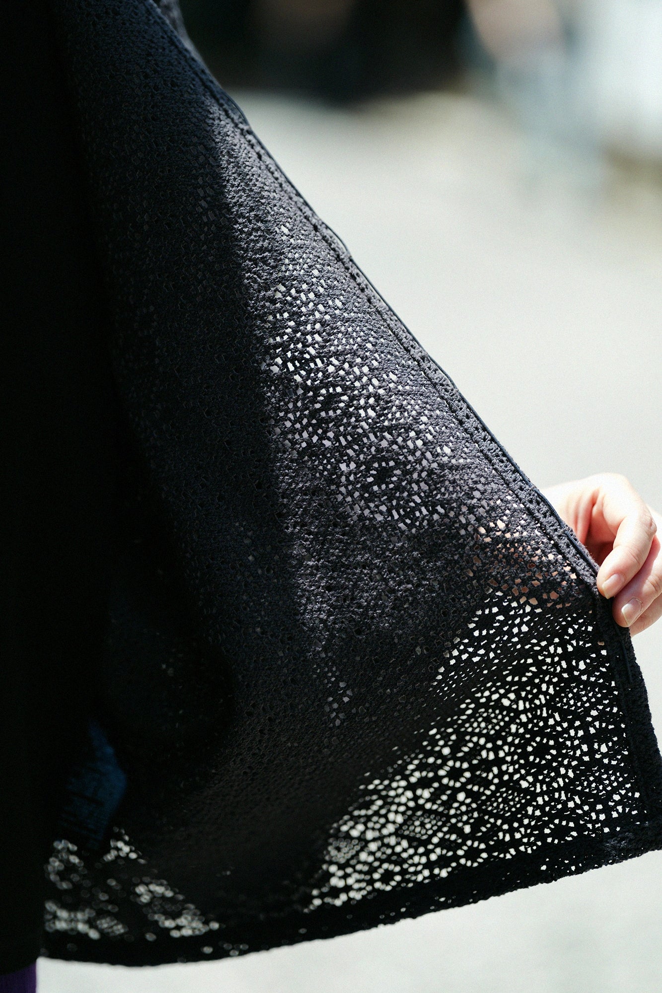 【Ships ard. 6/23】Hollow Out Embroidery Hatsuki Cardigan / Dark Grey