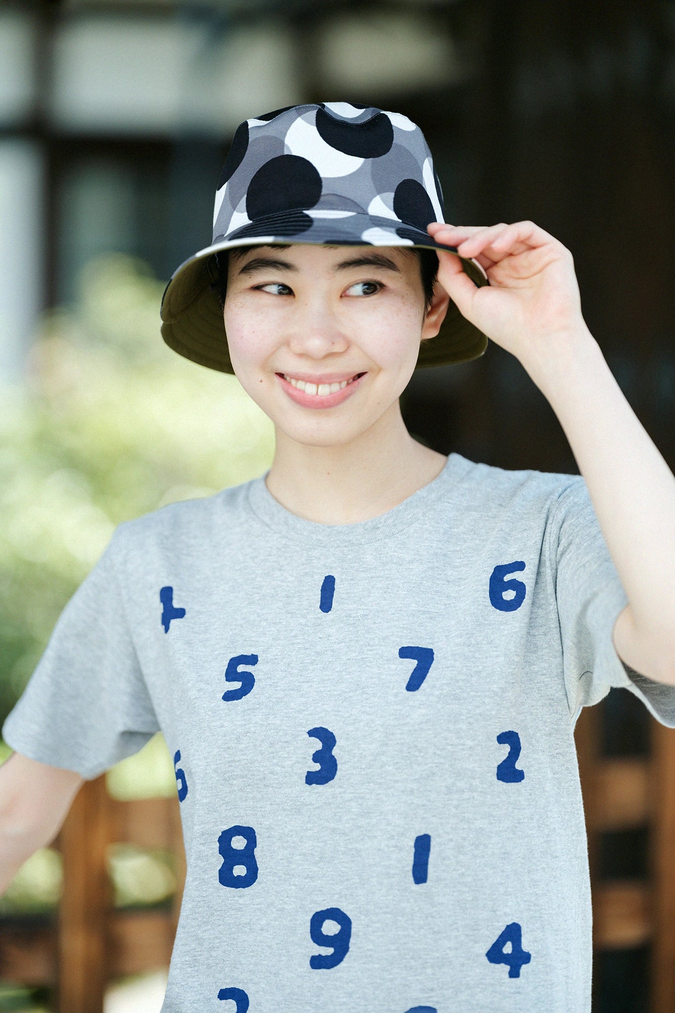 [Expédition prévue vers le 28 avril] CHAPEAU DE VÉLO réversible en sergé extensible/KPD Gris Ombre