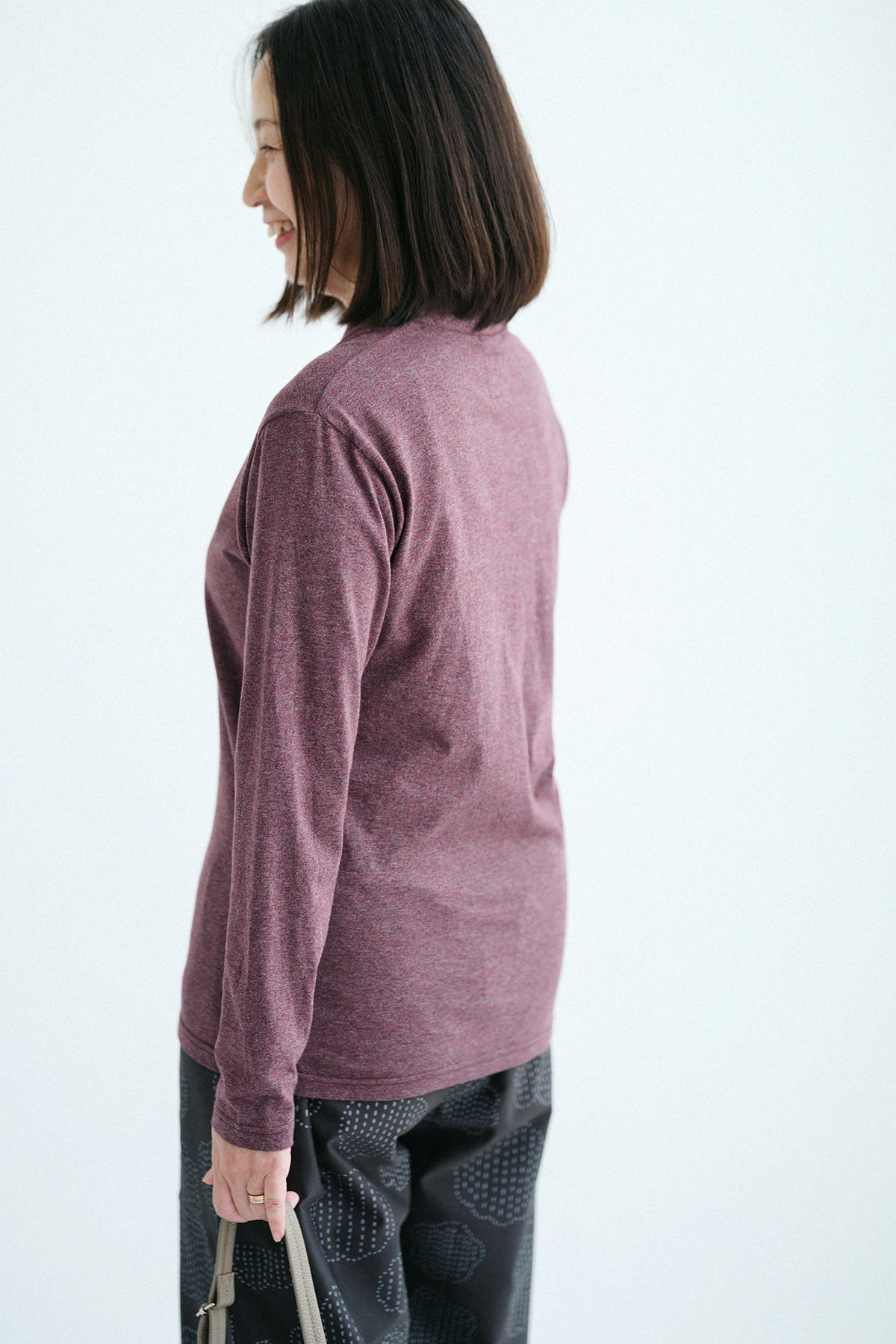 '身長：'164cm,'着用サイズ：'S,'※洗濯後寸法のものを着用'
