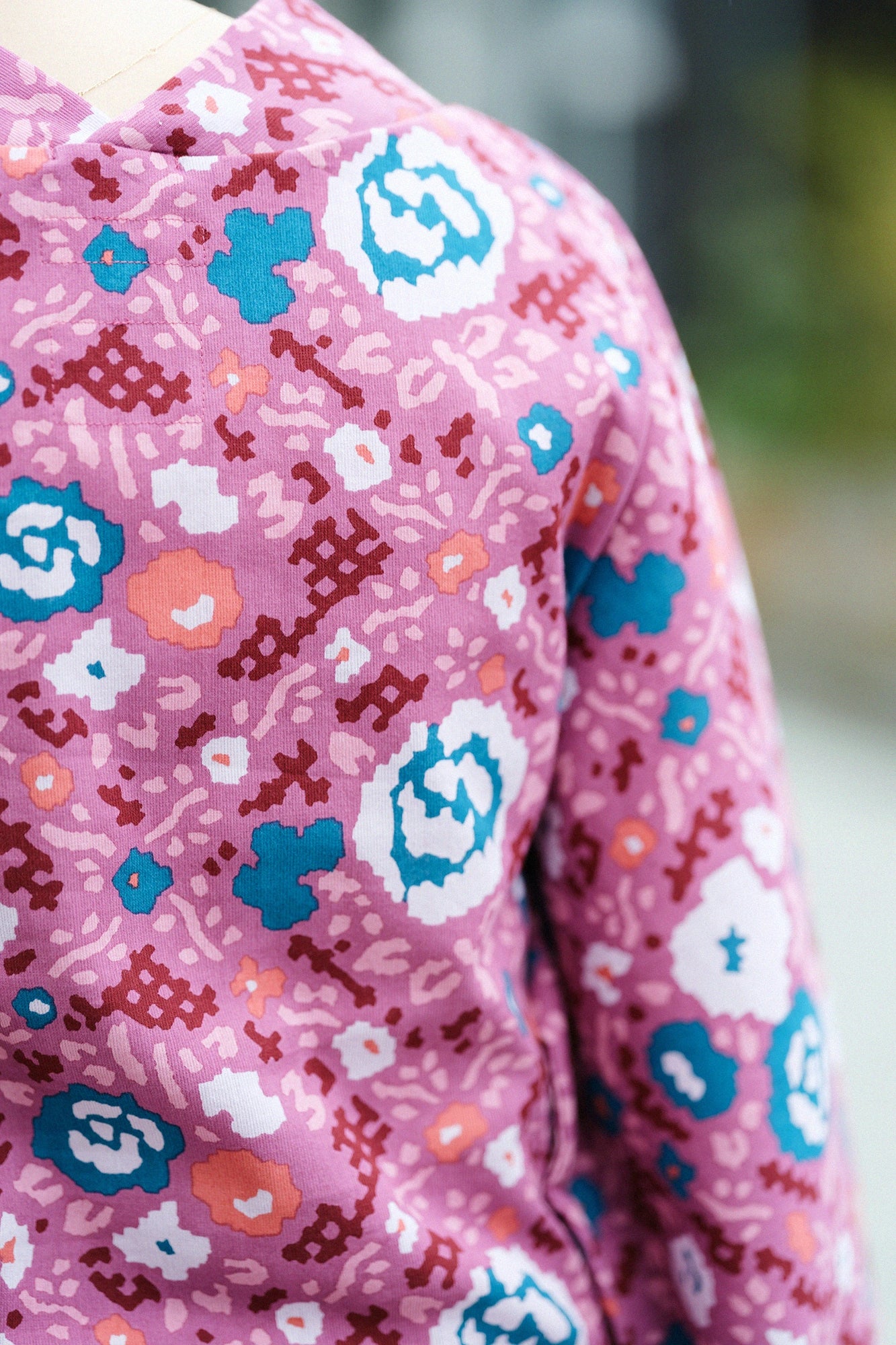 【Scheduled to ship around Mar 3】Chizimi Cotton 40/40 Kimono Top／Rose