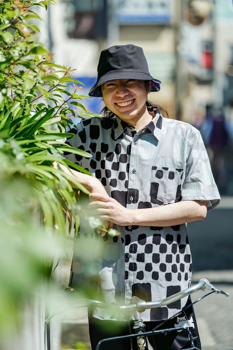 高島縮 半袖シャツ