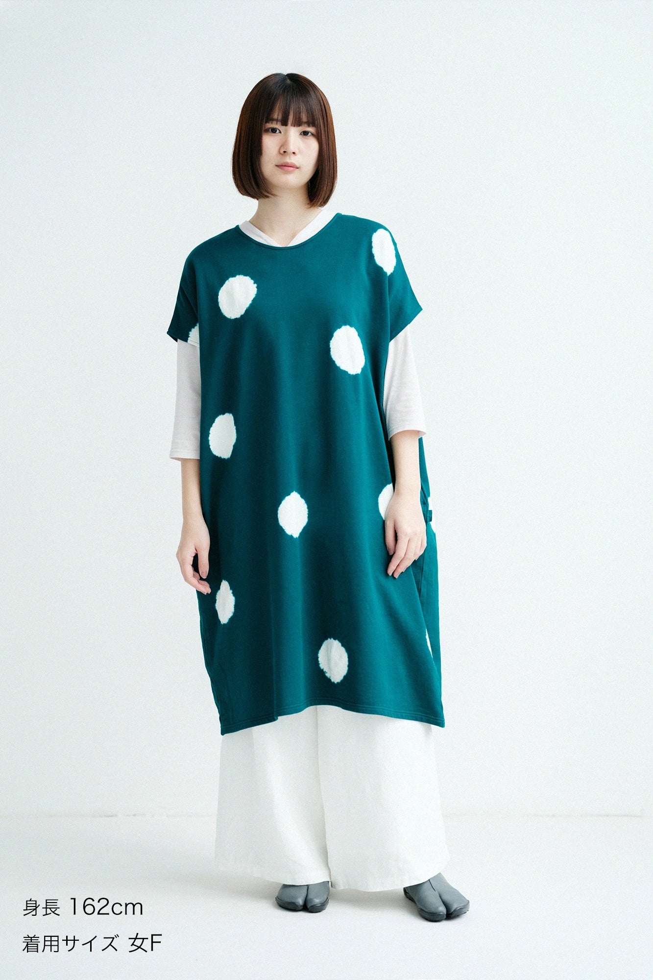 【Versand voraussichtlich ab 3. März】Kiyose-Shibori Feines Wollgewebe (Sazare-Urake) Langform-Kleid (Chōhōkei) Schulterlinie (Katasen)/Große Mizutama (Mizutama Dai) Tokiwairo × Tsukumo 