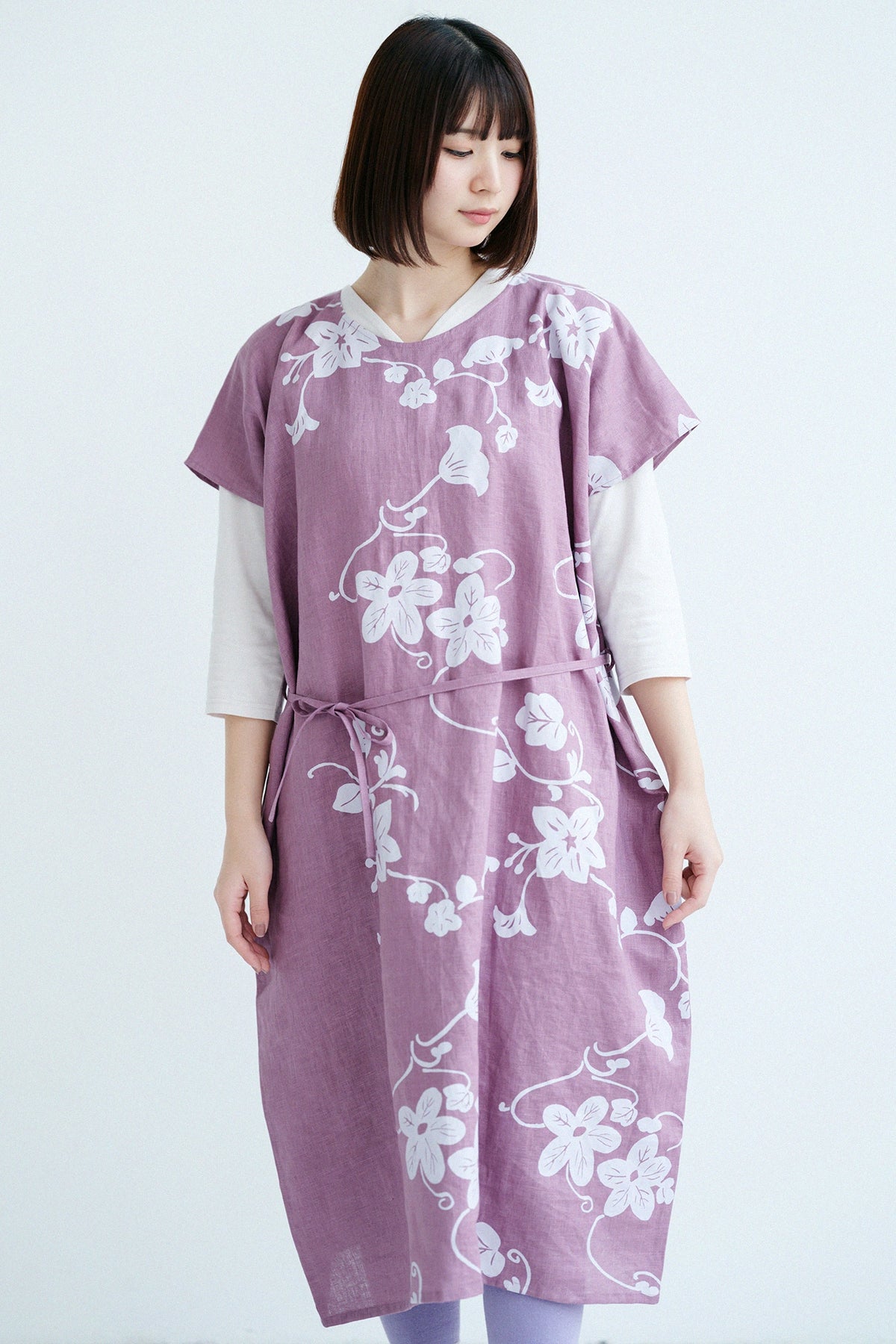 【3月3日頃発送予定】麻 長方形衣（ちょうほうけい）／麗し（うるわし）と余白（よはく） 浅蘇芳（あさきすおう）