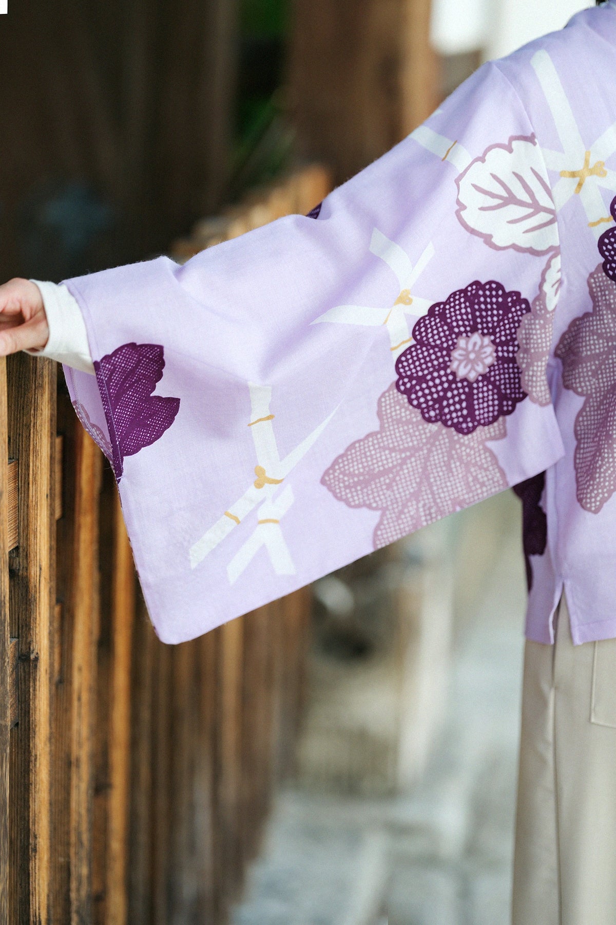 【9月22日頃発送予定】モスリン 草衣 上／籬菊模様 写し