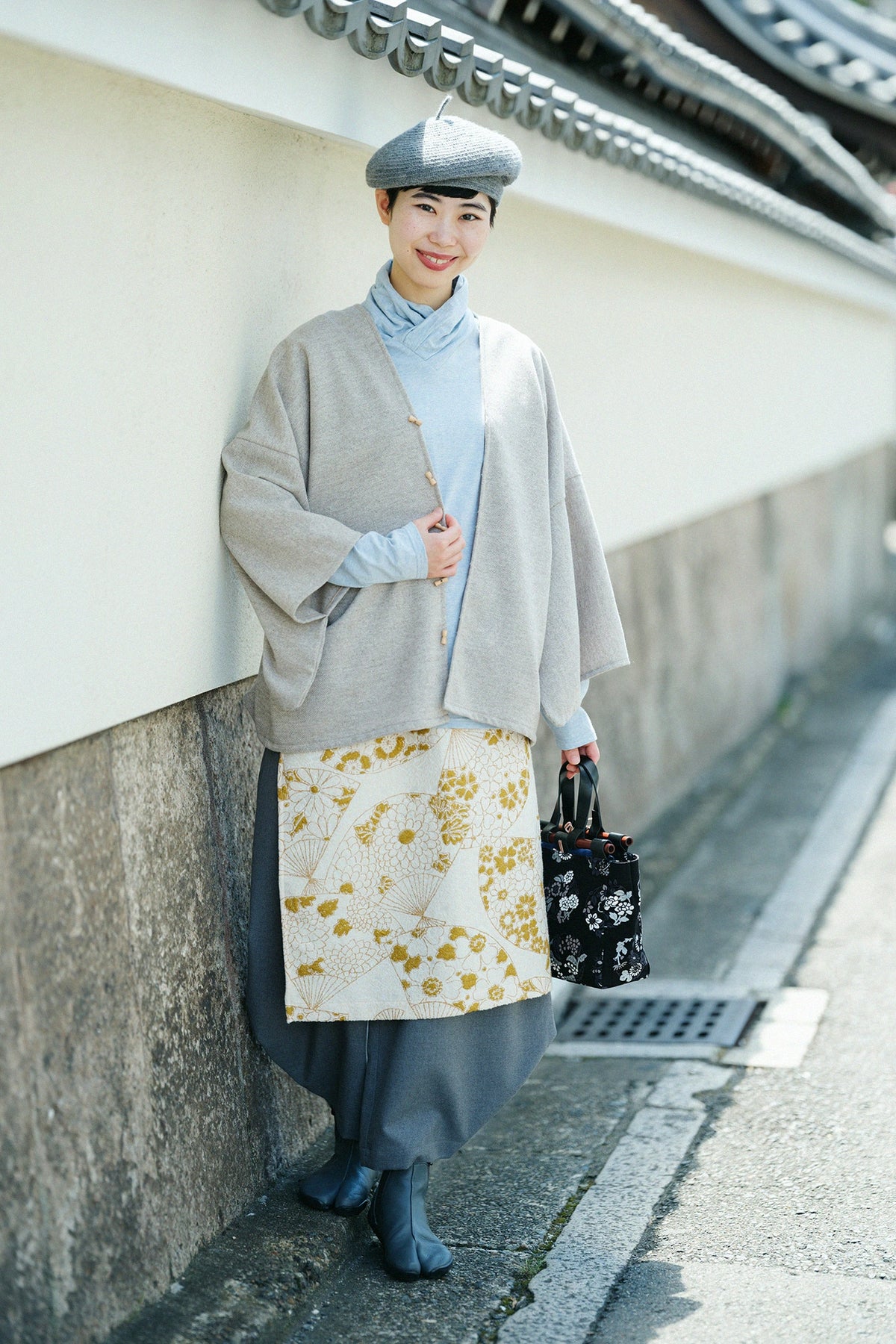 '身長：'164cm,'着用サイズ：'S,'※洗濯後寸法のものを着用'
