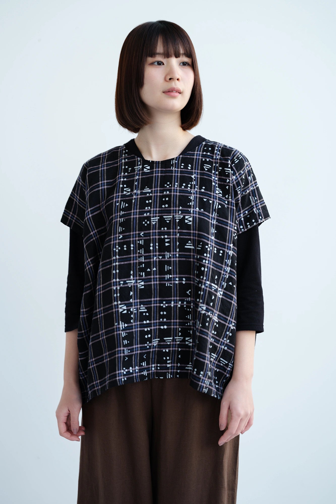 【3月3日頃発送予定】麻 格子織（こうしおり） 四角衣（しかくい）／おとぎと余白（よはく）